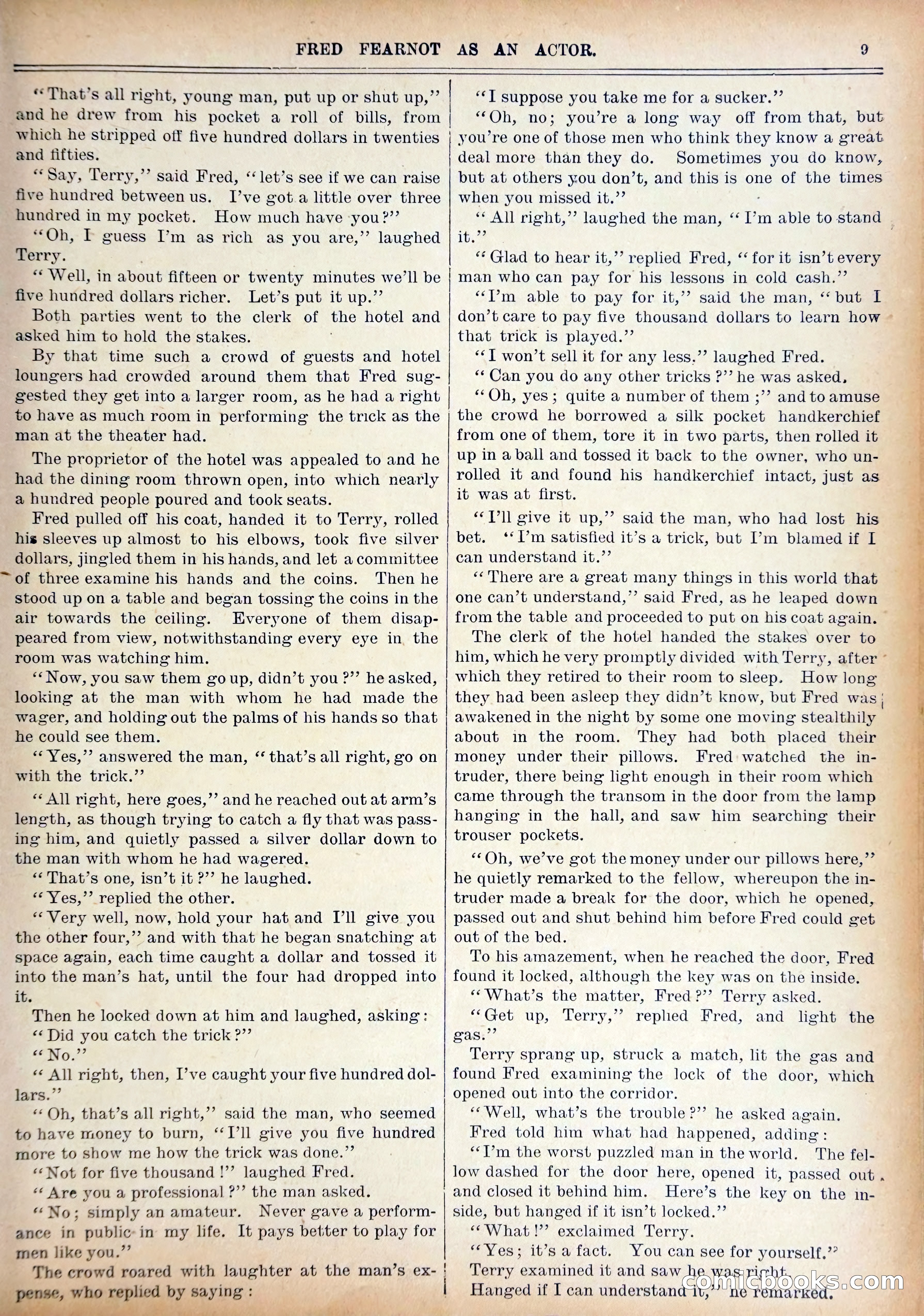 Work and Win #07: Fred Fearnot as Actor — page 11 of 36