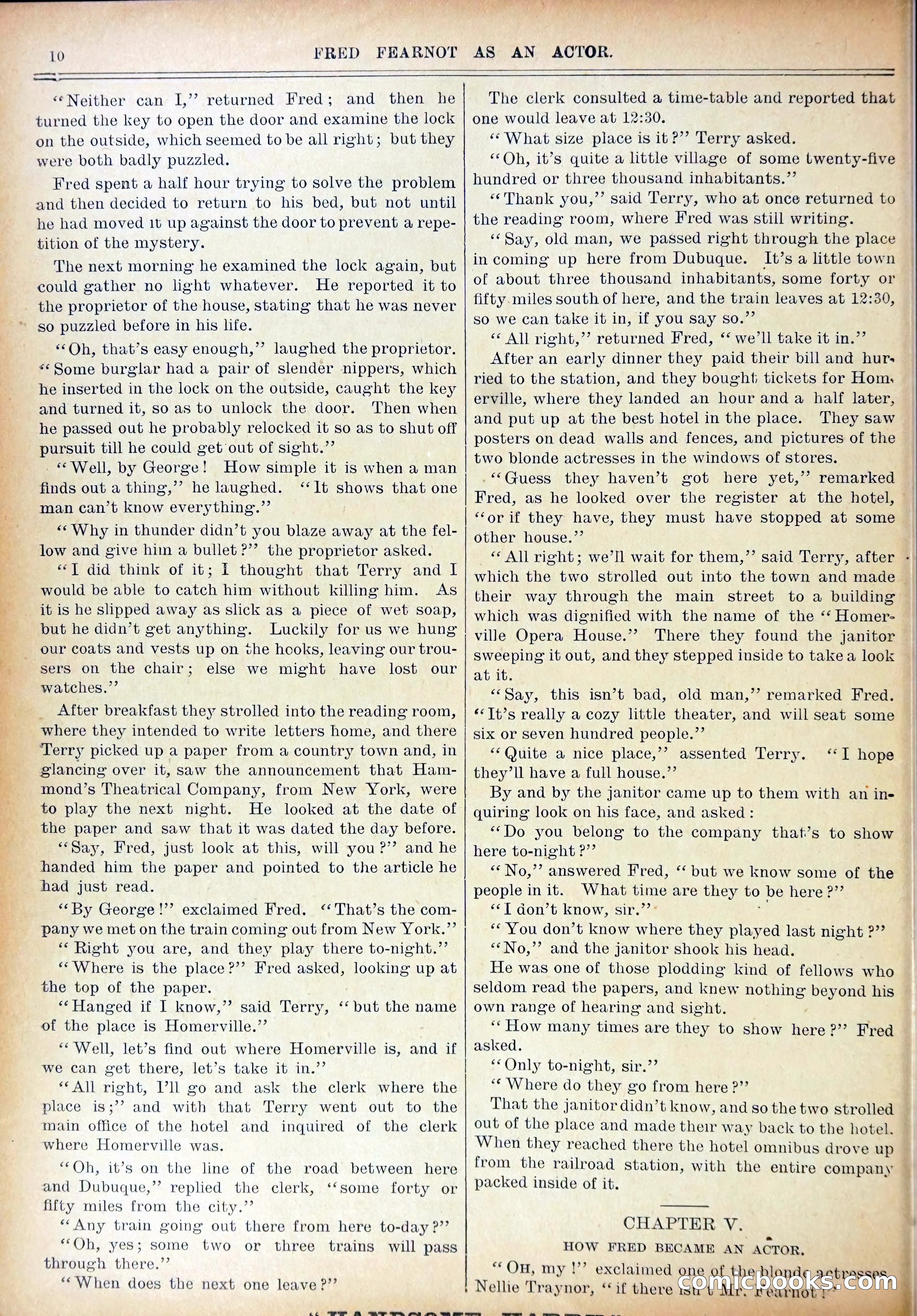 Work and Win #07: Fred Fearnot as Actor — page 12 of 36