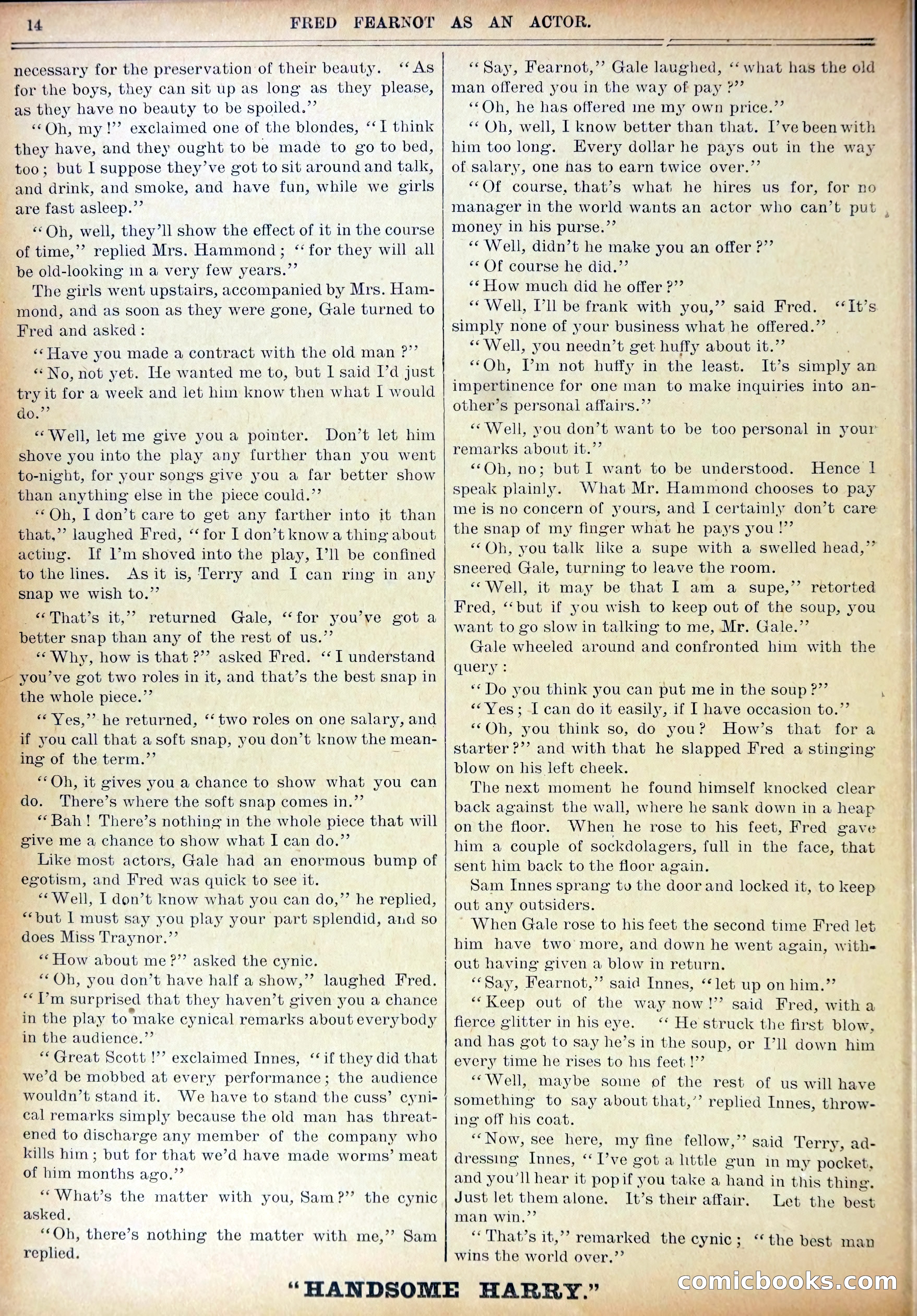 Work and Win #07: Fred Fearnot as Actor — page 16 of 36