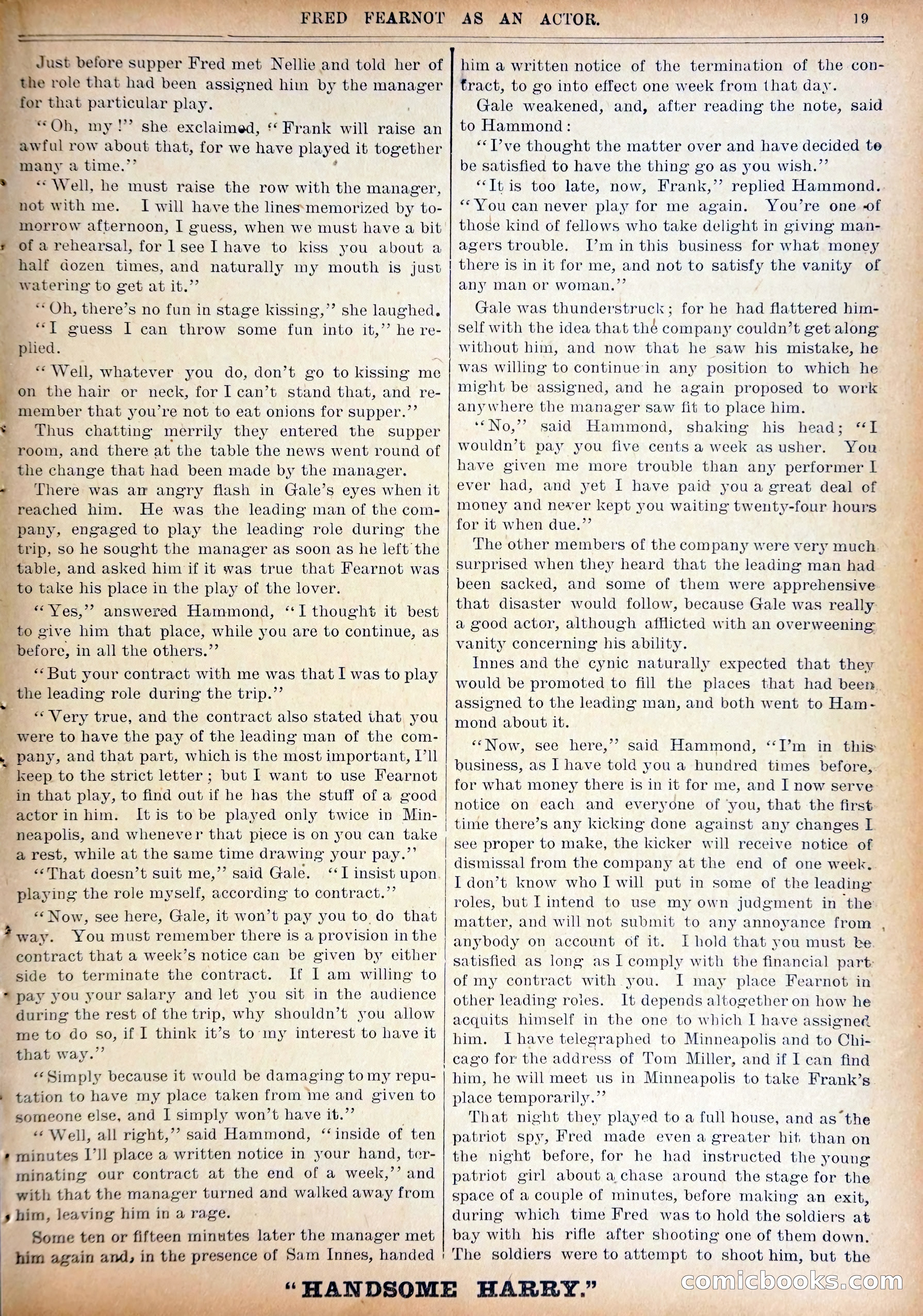 Work and Win #07: Fred Fearnot as Actor — page 21 of 36