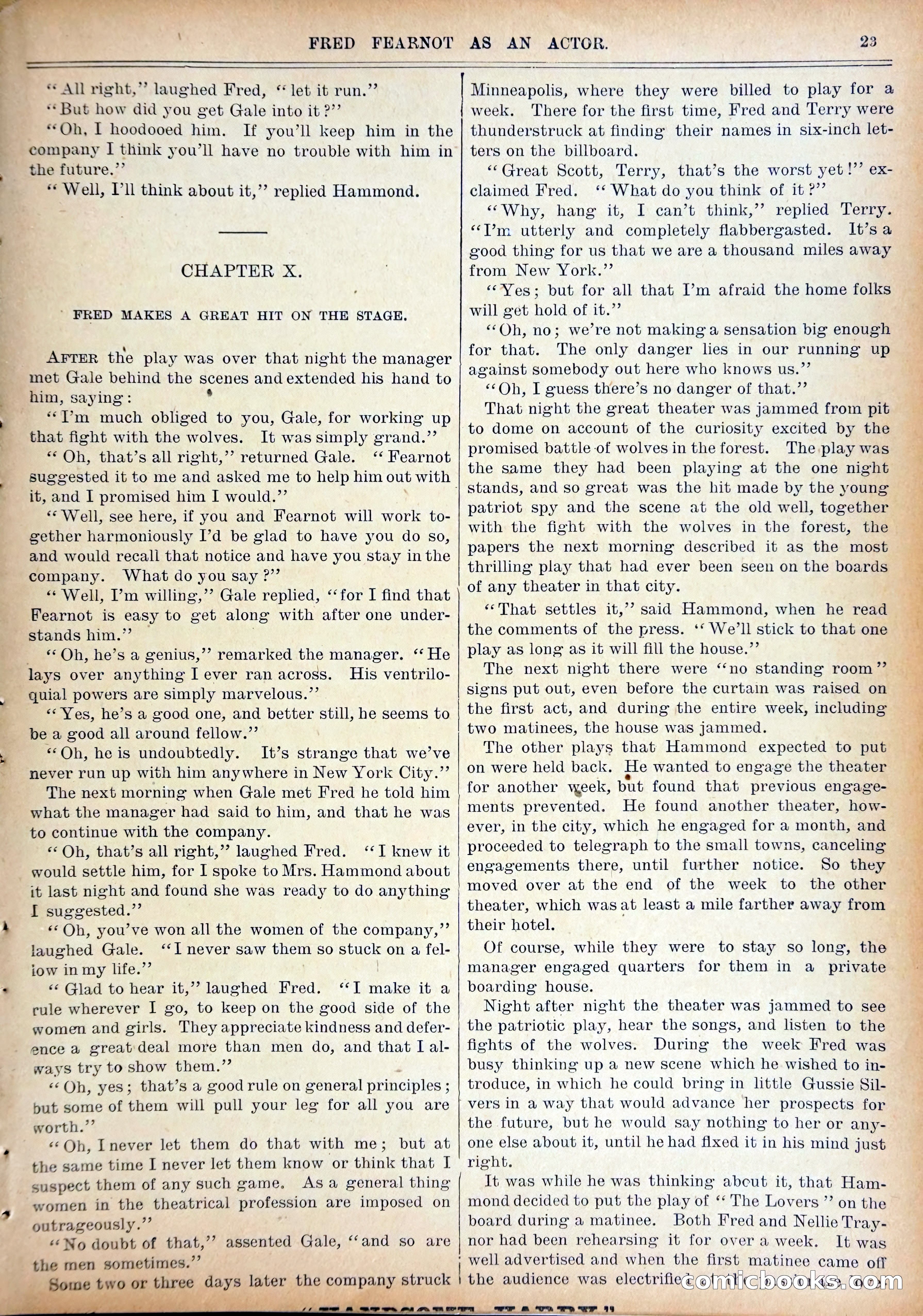 Work and Win #07: Fred Fearnot as Actor — page 25 of 36