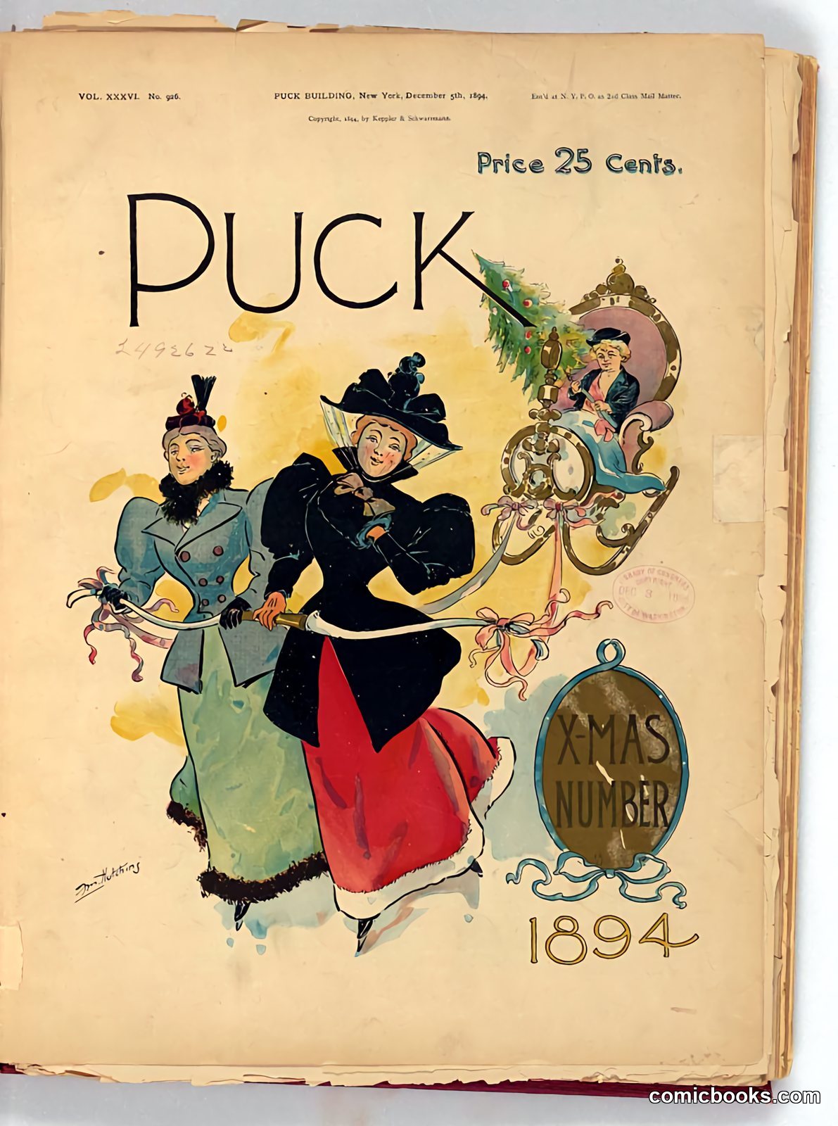 Puck X-Mas Number by Hutchins, Frank Marion, approximately 1867-1896, artist