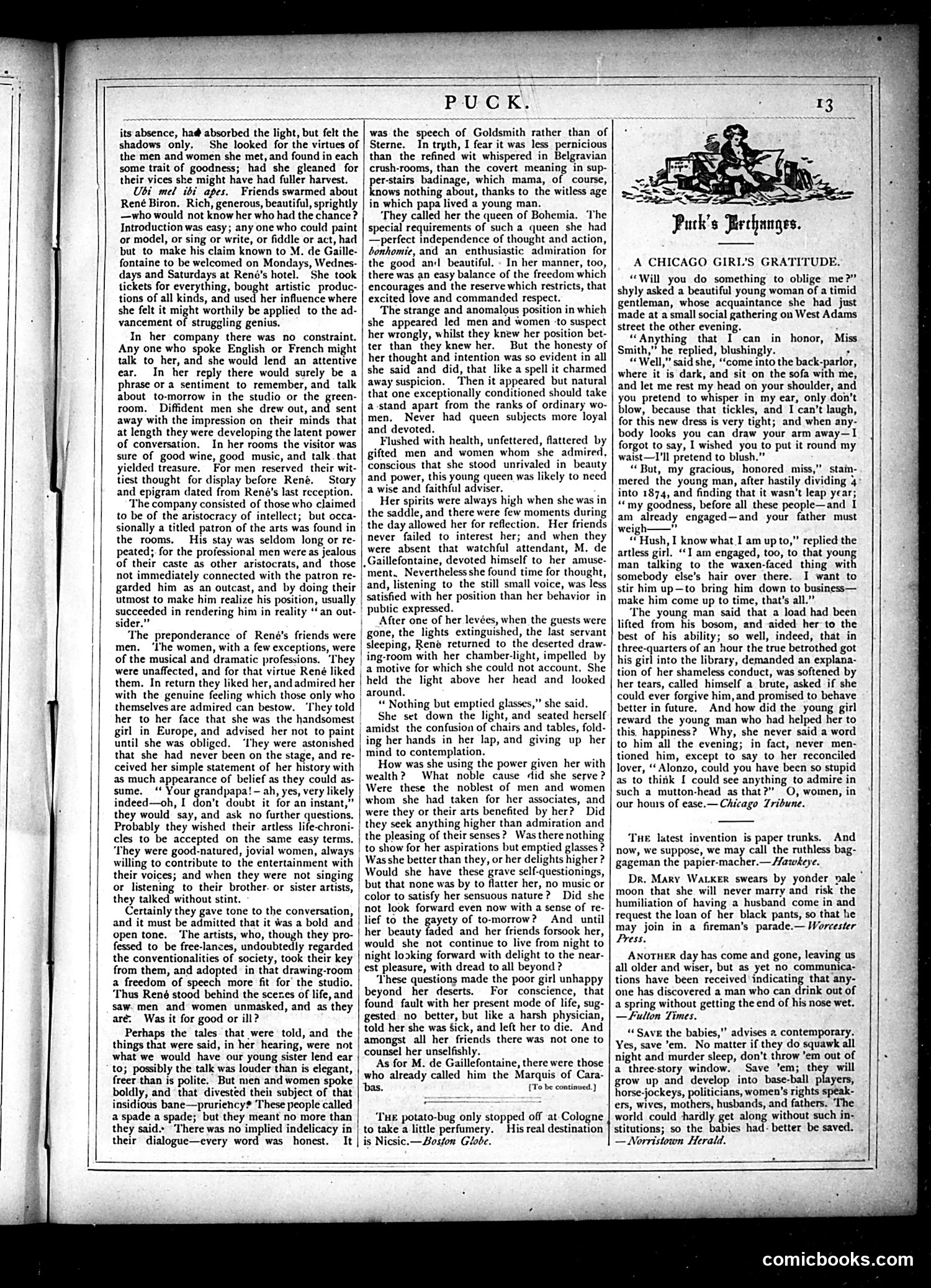 Puck — July 18, 1877 — page 13 of 16