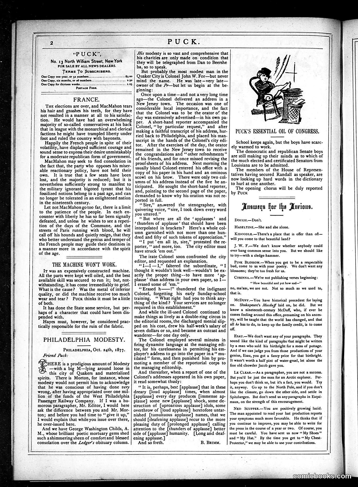 Puck — October 24, 1877 — page 2 of 16