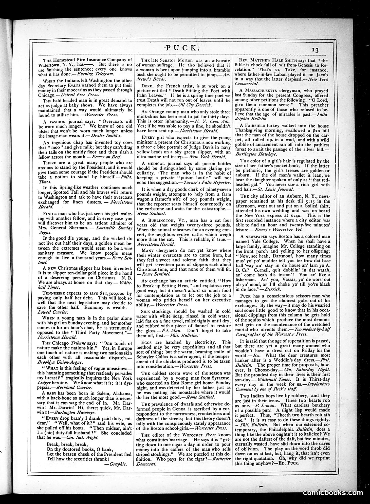Puck — December 26, 1877 — page 13 of 16