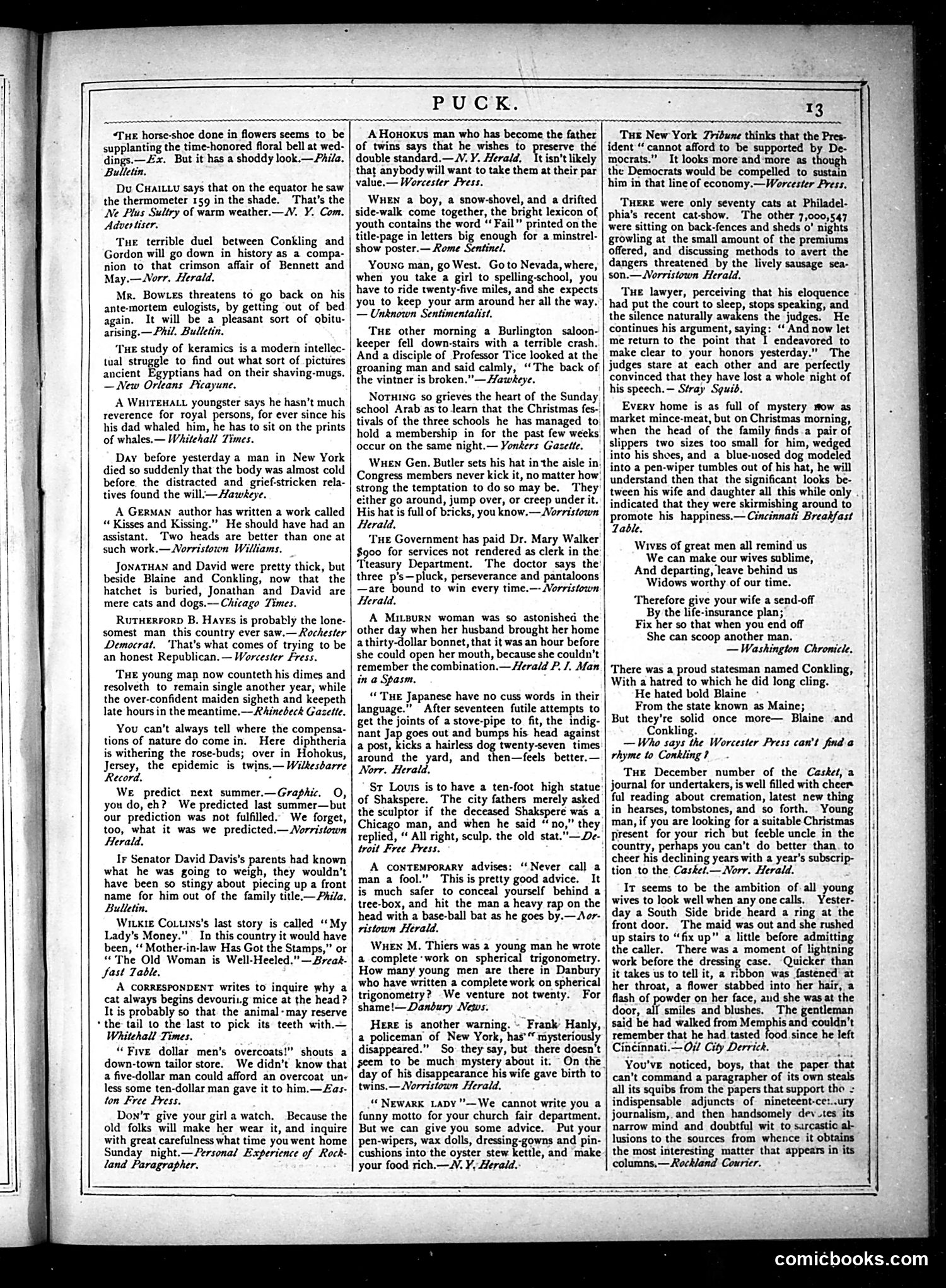 Puck — January 2, 1878 — page 13 of 16