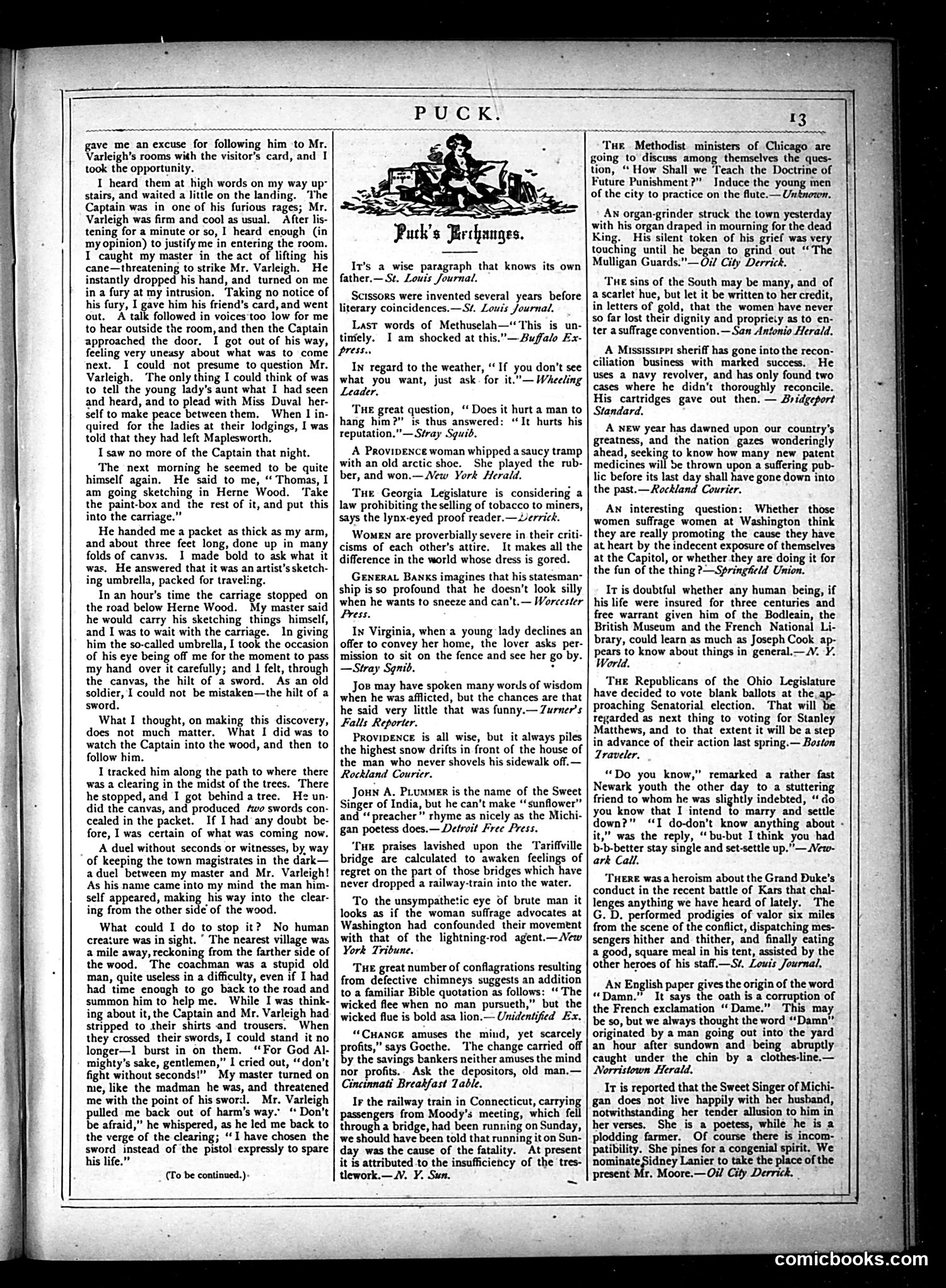Puck — January 30, 1878 — page 13 of 16