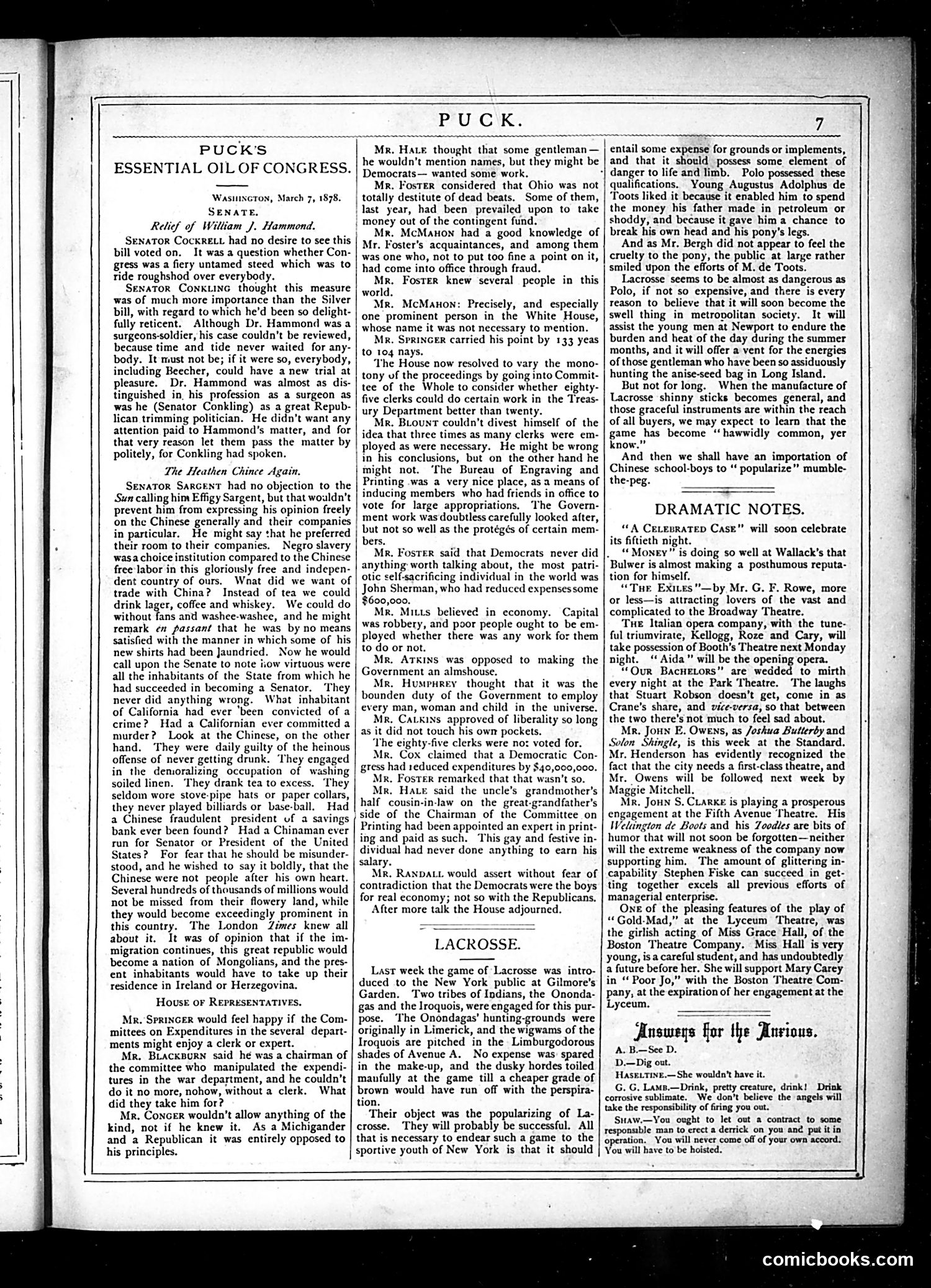 Puck — March 13, 1878 — page 7 of 20
