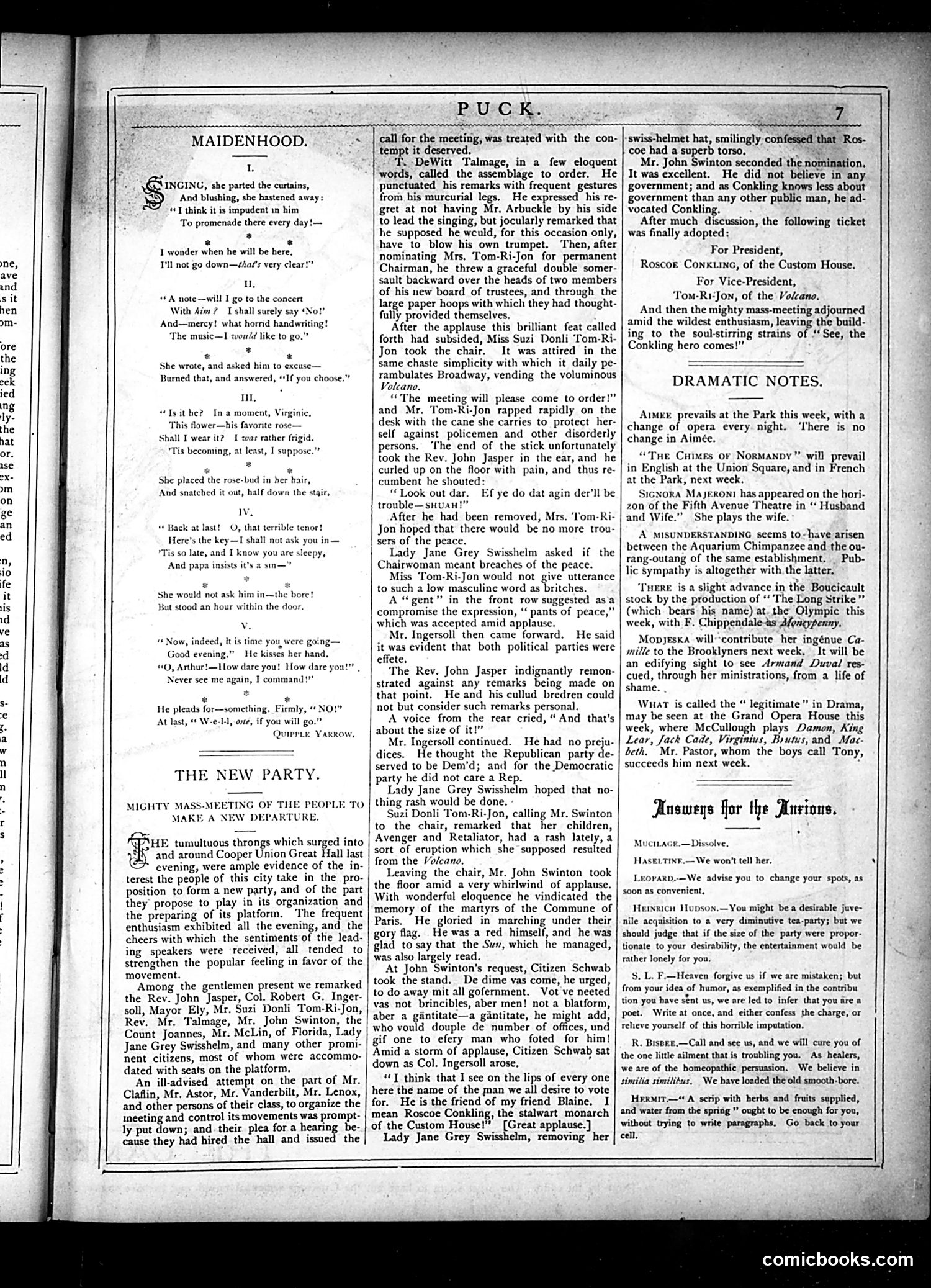 Puck — May 8, 1878 — page 7 of 16