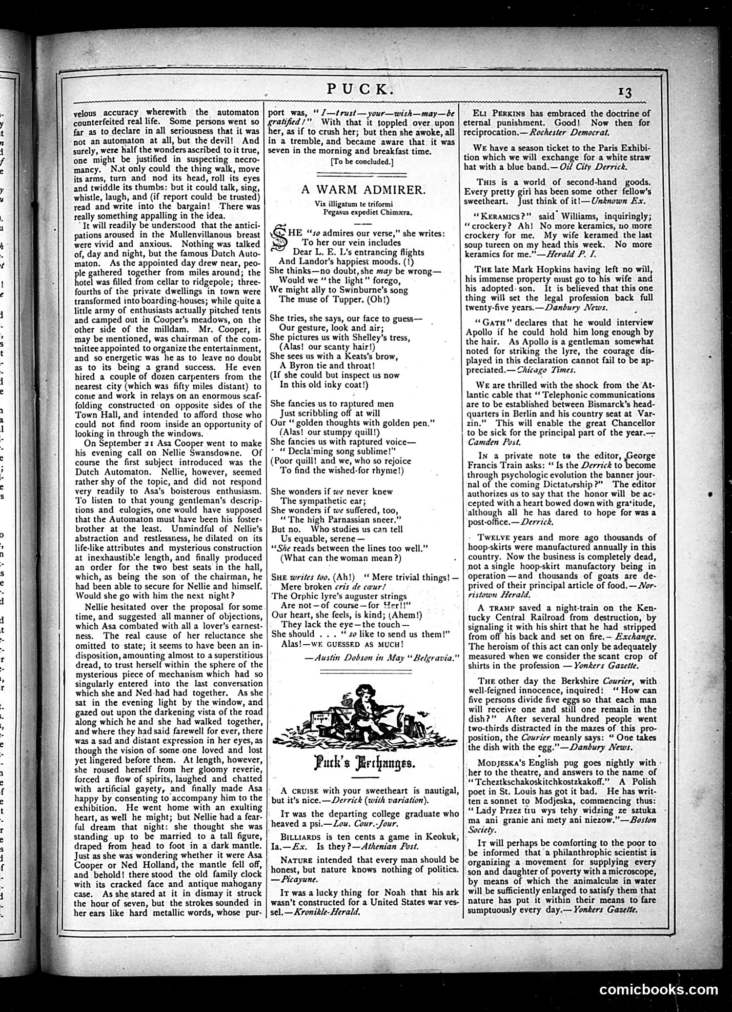 Puck — May 22, 1878 — page 13 of 16