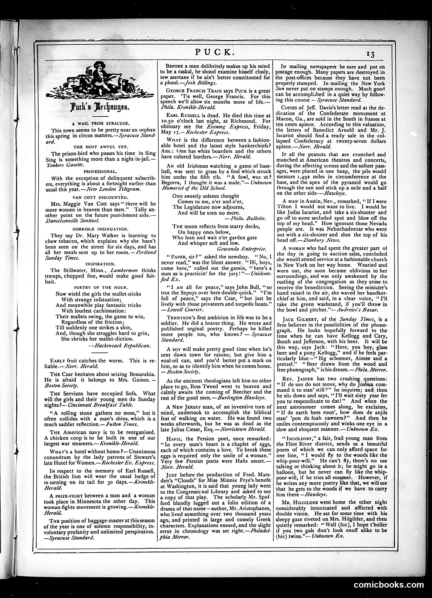 Puck — June 5, 1878 — page 13 of 16