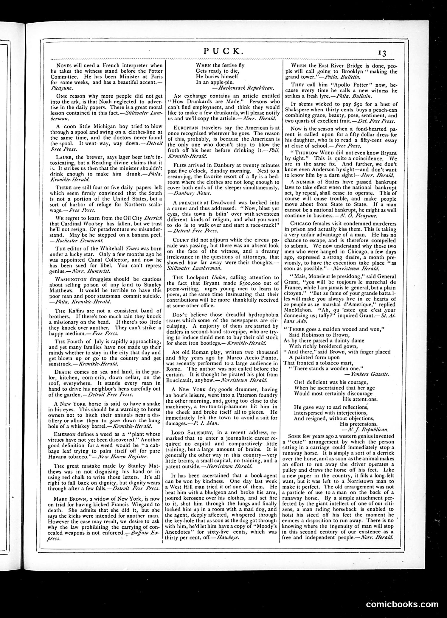 Puck — July 3, 1878 — page 13 of 16