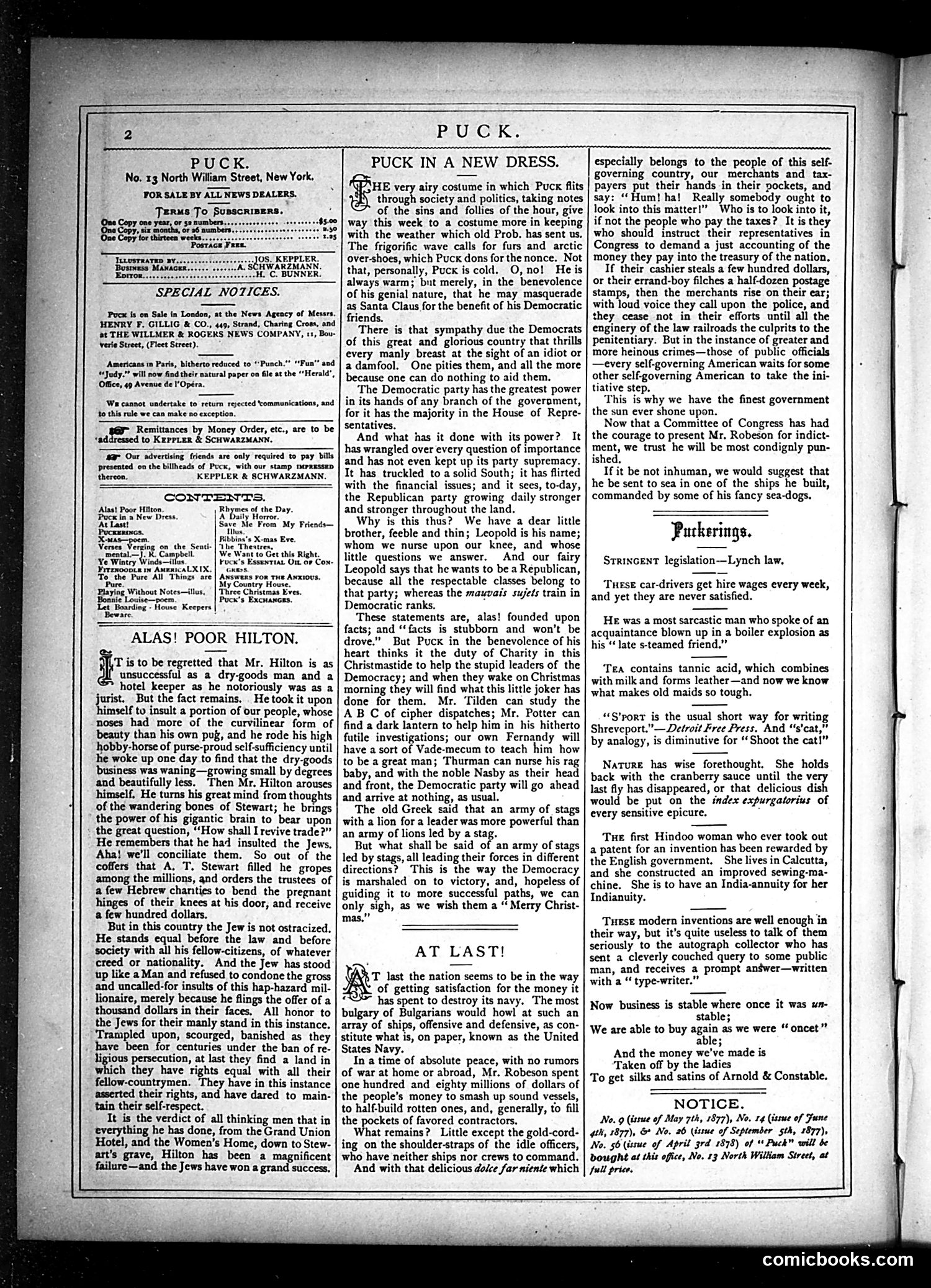 Puck — December 25, 1878 — page 2 of 16
