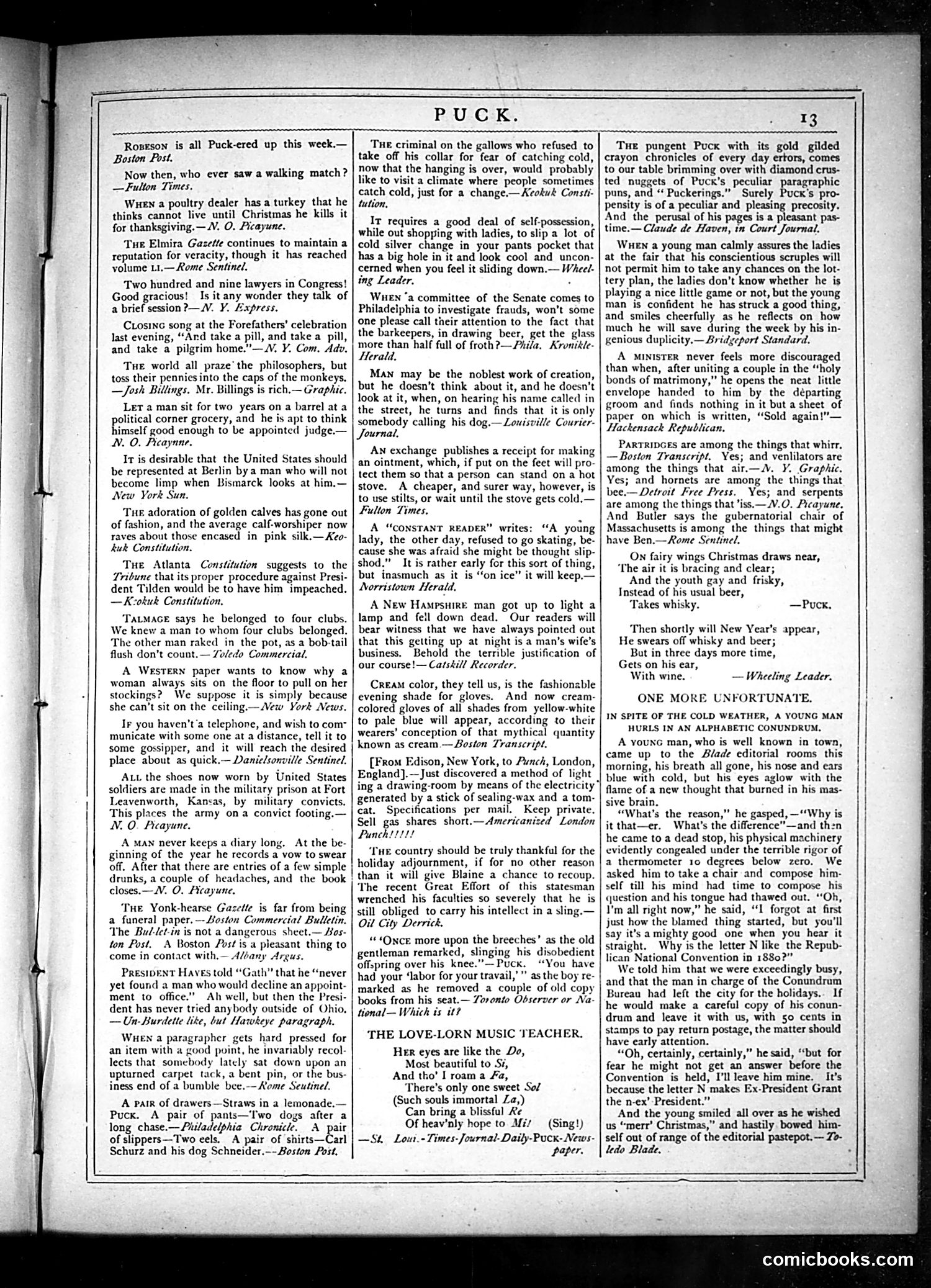 Puck — January 1, 1879 — page 13 of 16