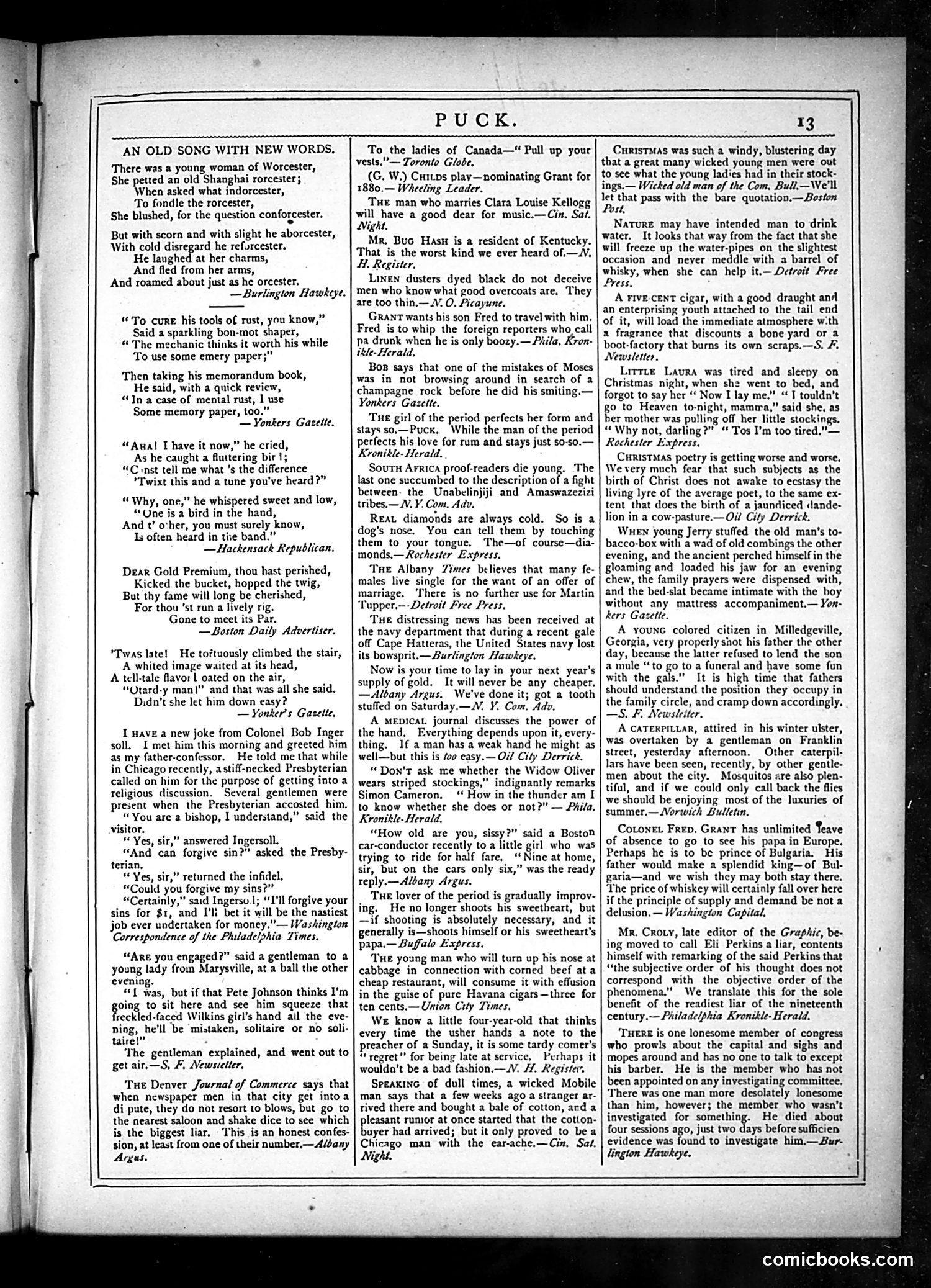Puck — January 8, 1879 — page 13 of 16
