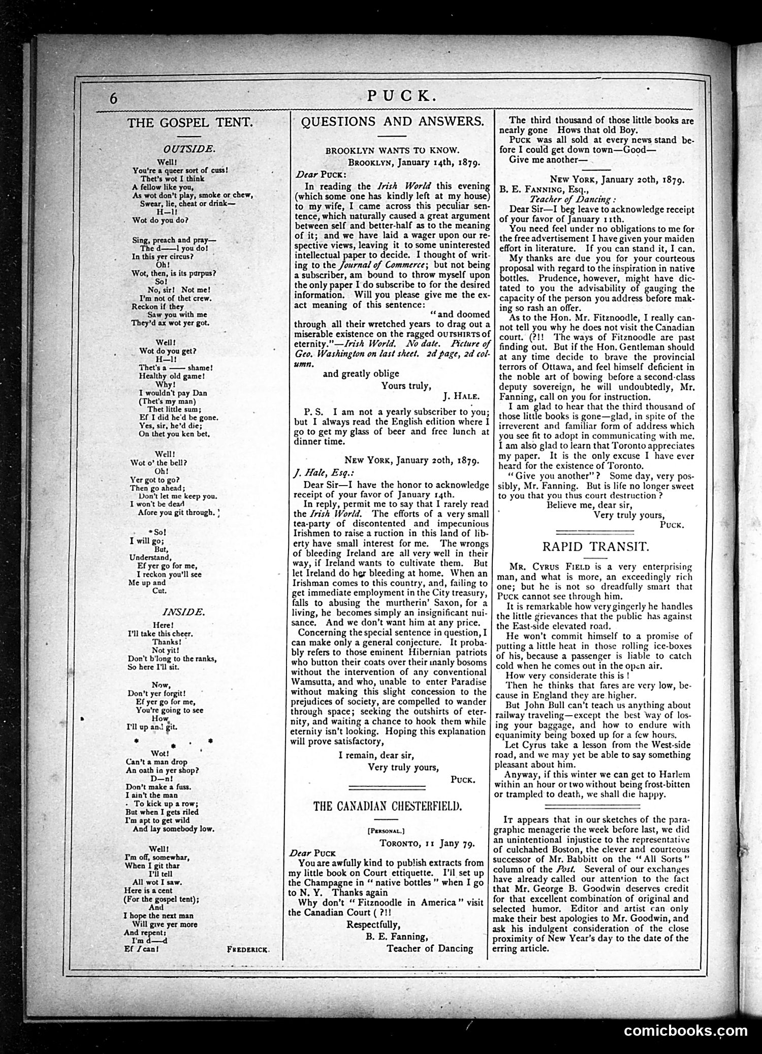 Puck — January 22, 1879 — page 6 of 16