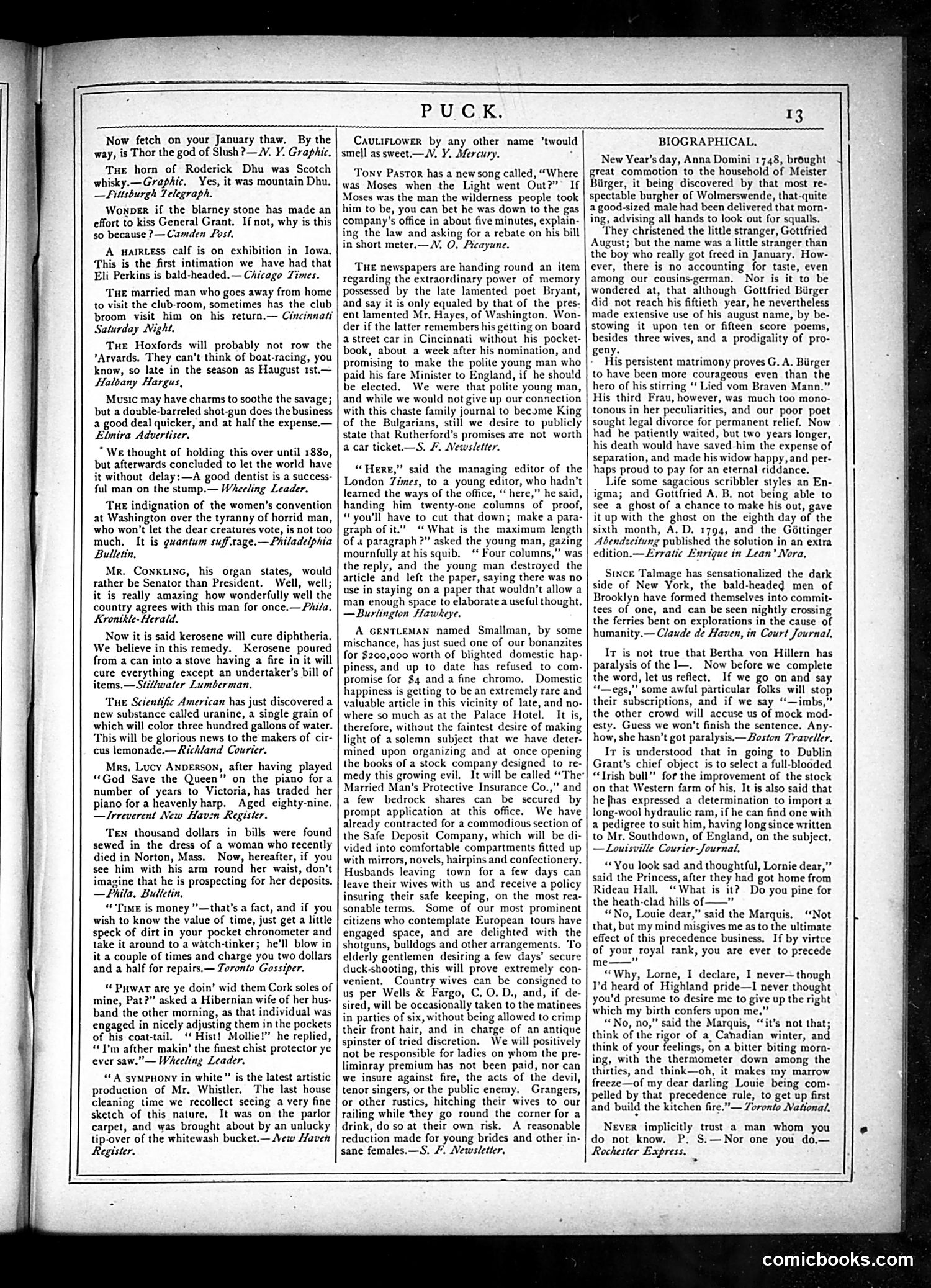 Puck — January 22, 1879 — page 13 of 16
