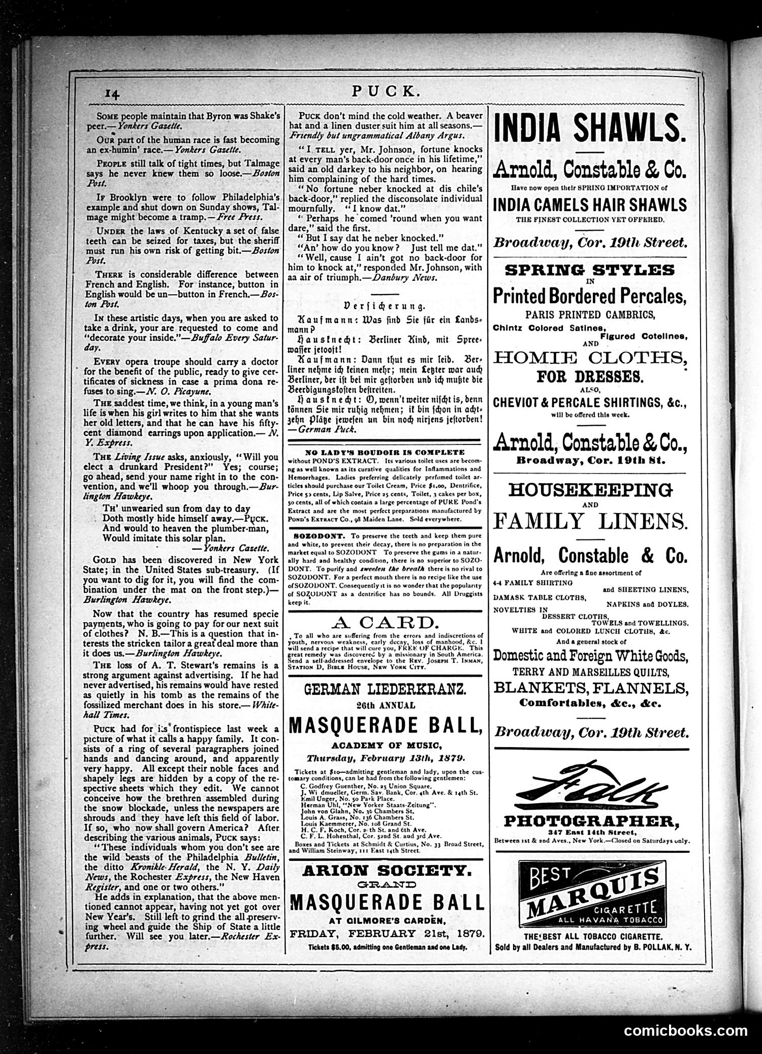 Puck — January 22, 1879 — page 14 of 16