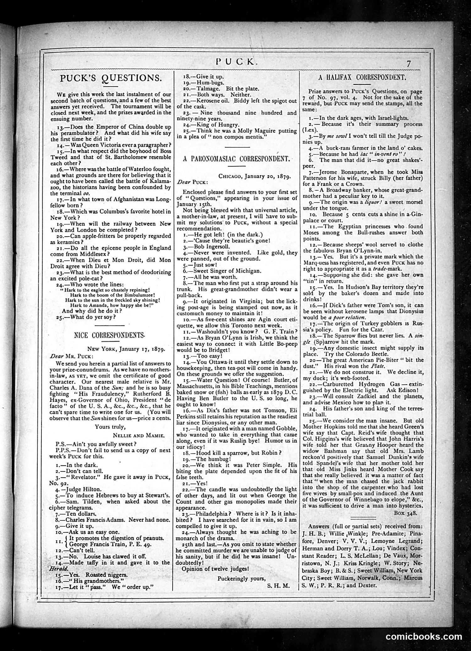 Puck — January 29, 1879 — page 7 of 16