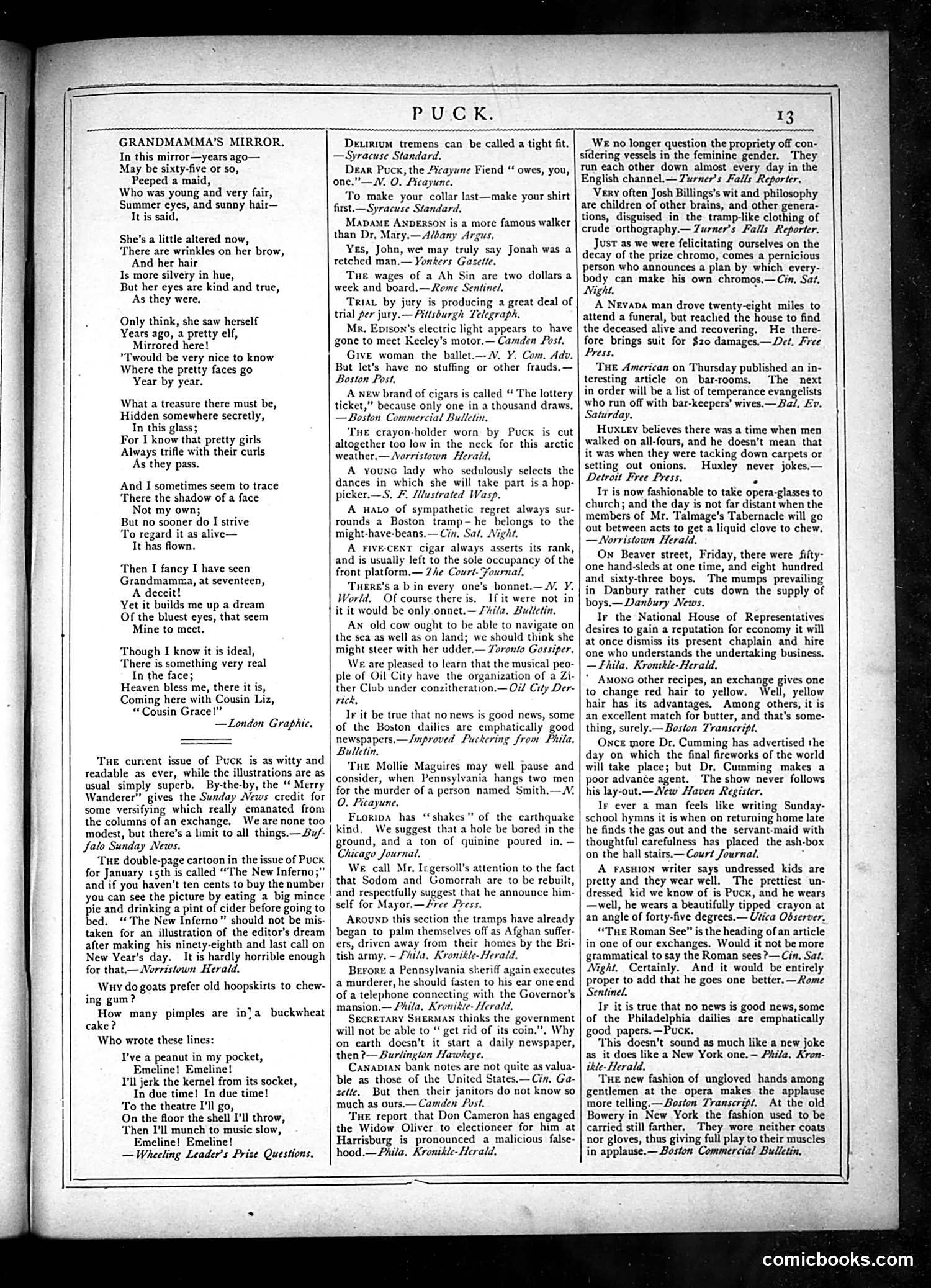 Puck — January 29, 1879 — page 13 of 16