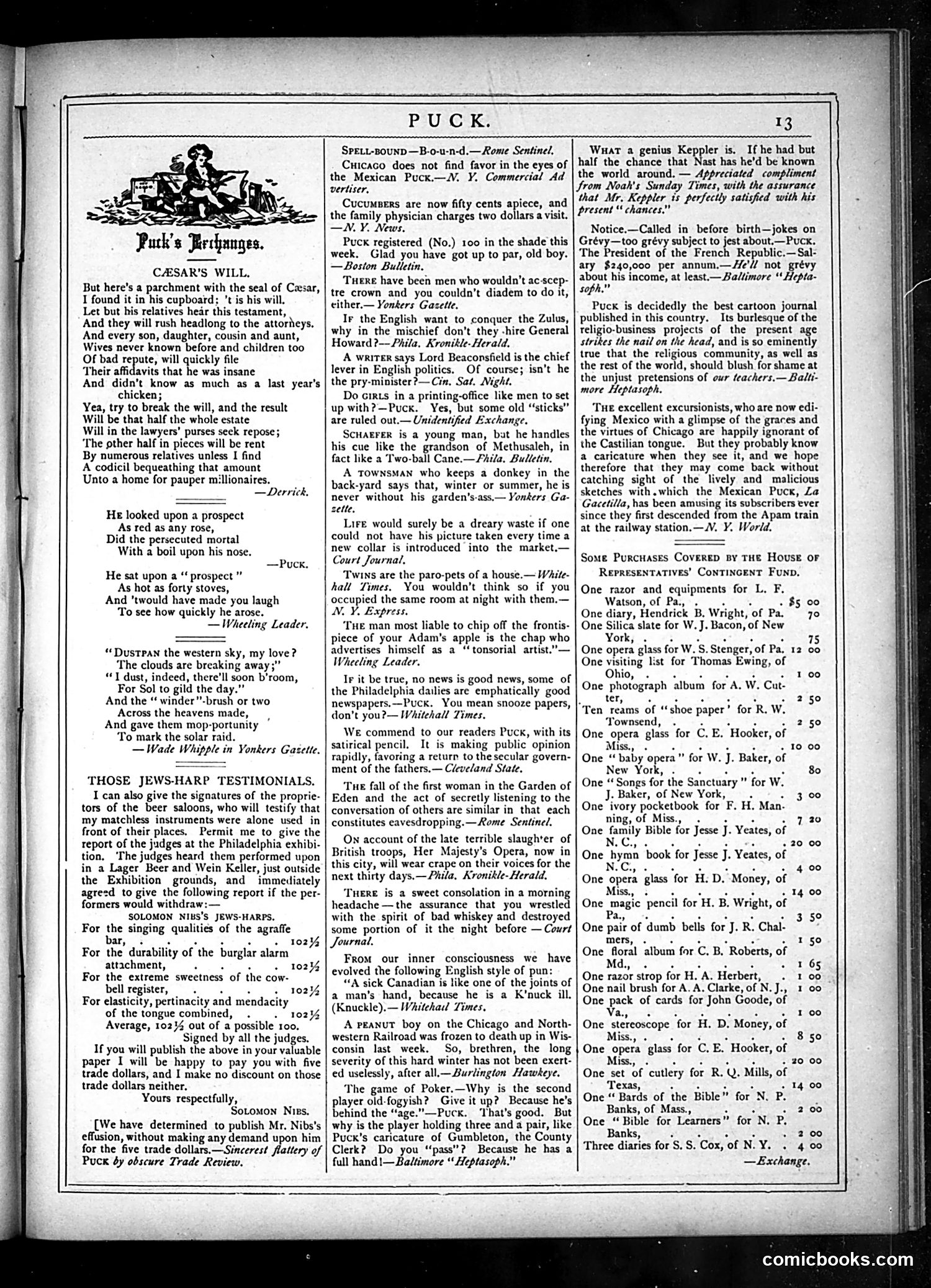 Puck — February 19, 1879 — page 13 of 16