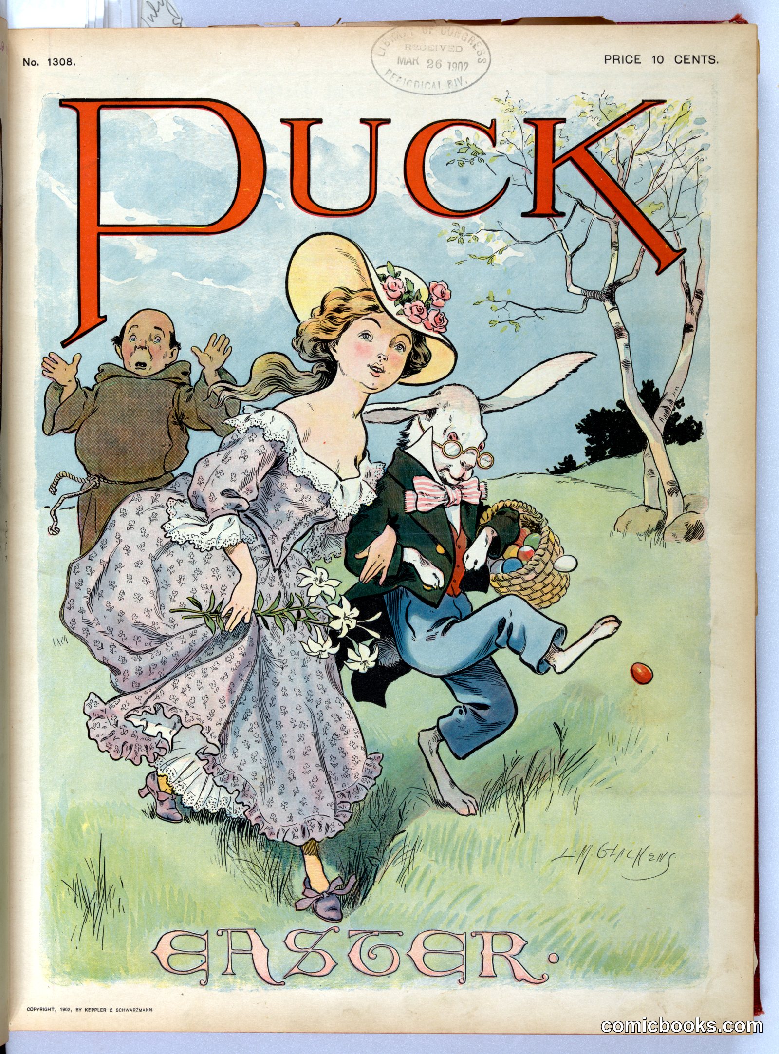 Puck Easter by Glackens, L. M. (Louis M.), 1866-1933, artist
