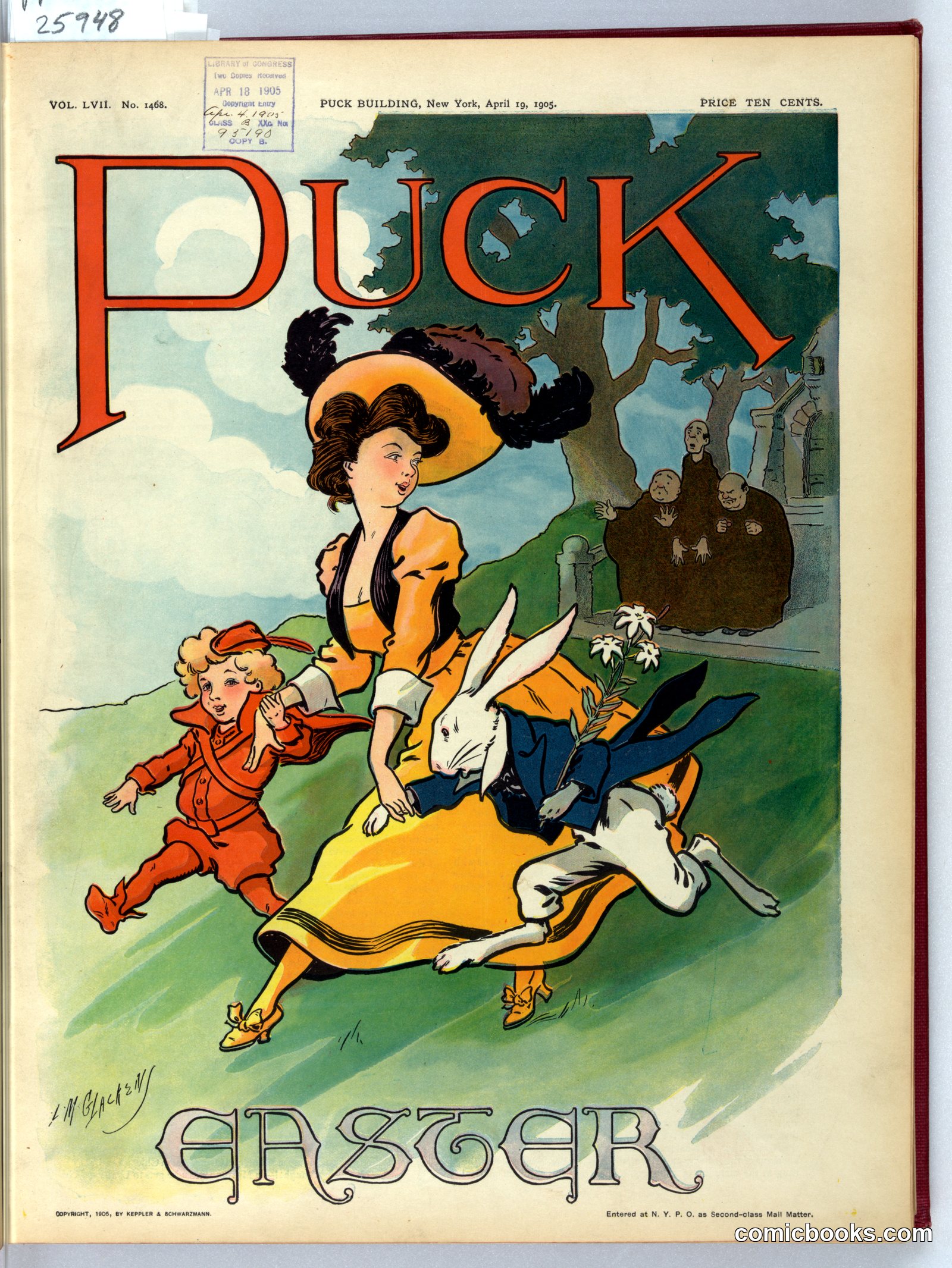 Puck Easter 1905 by Glackens, L. M. (Louis M.), 1866-1933, artist