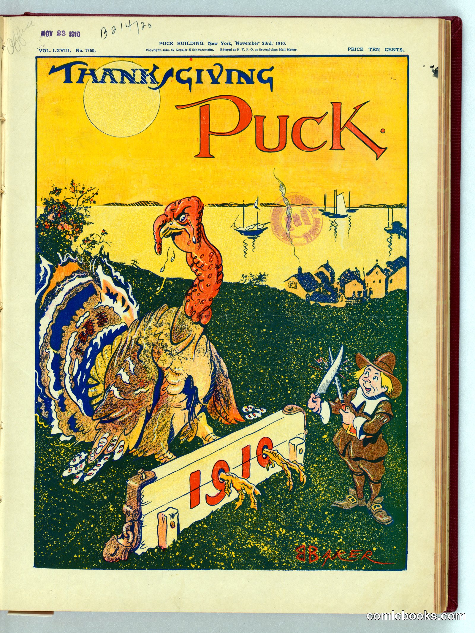 Thanksgiving Puck by Baker, Bryant, 1881-1970, artist