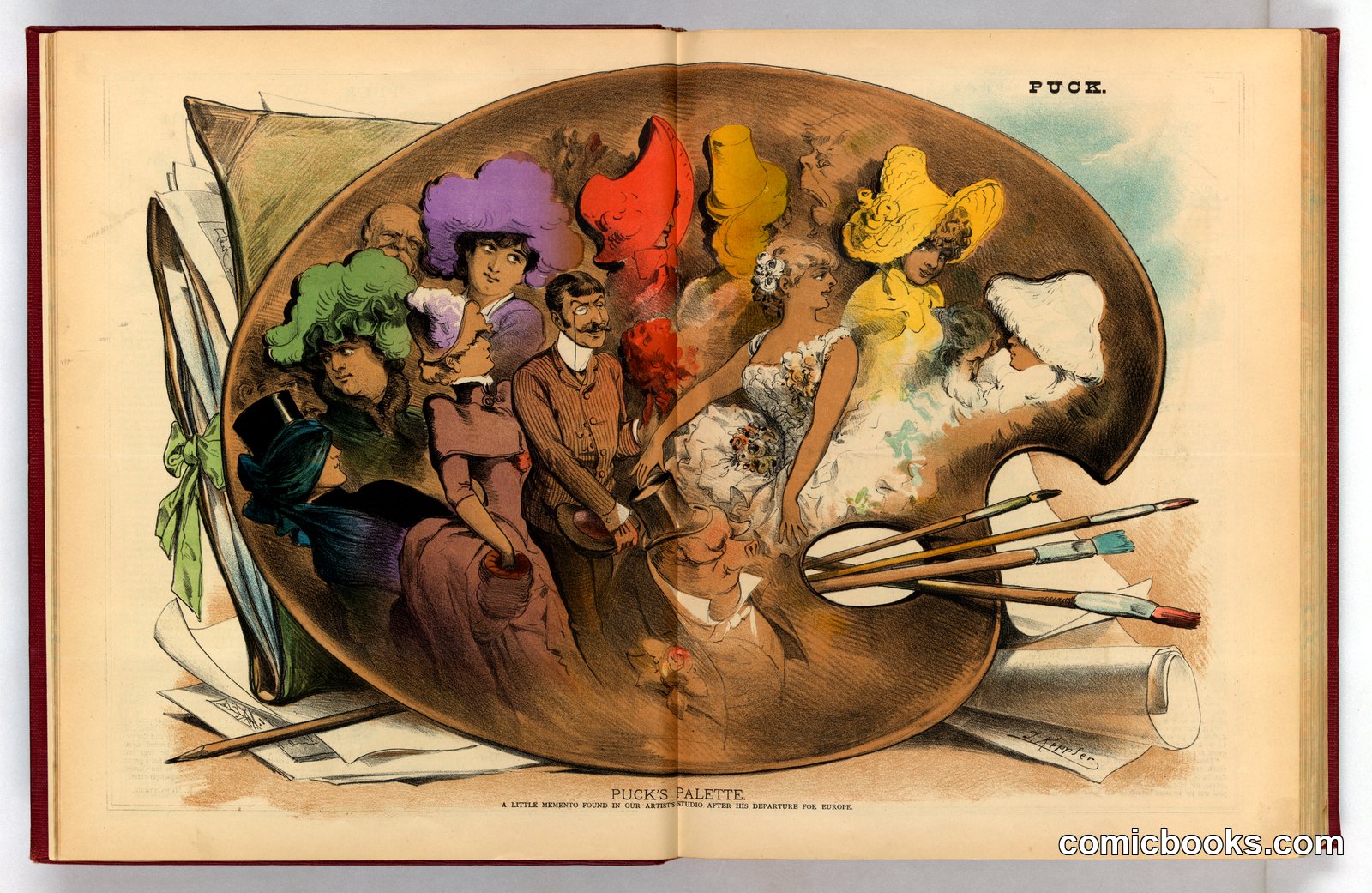 Puck's Palette by Keppler, Joseph Ferdinand, 1838-1894, artist