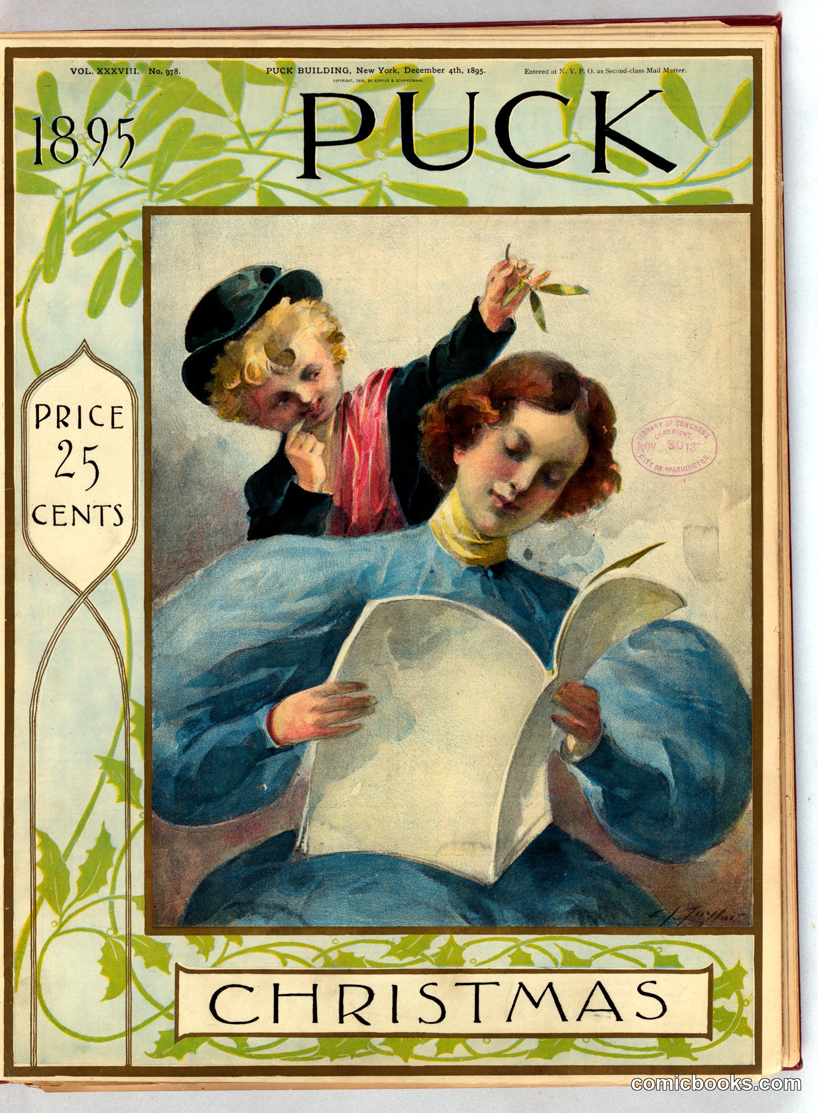 1895 Puck Christmas by Taylor, Charles Jay, 1855-1929, artist