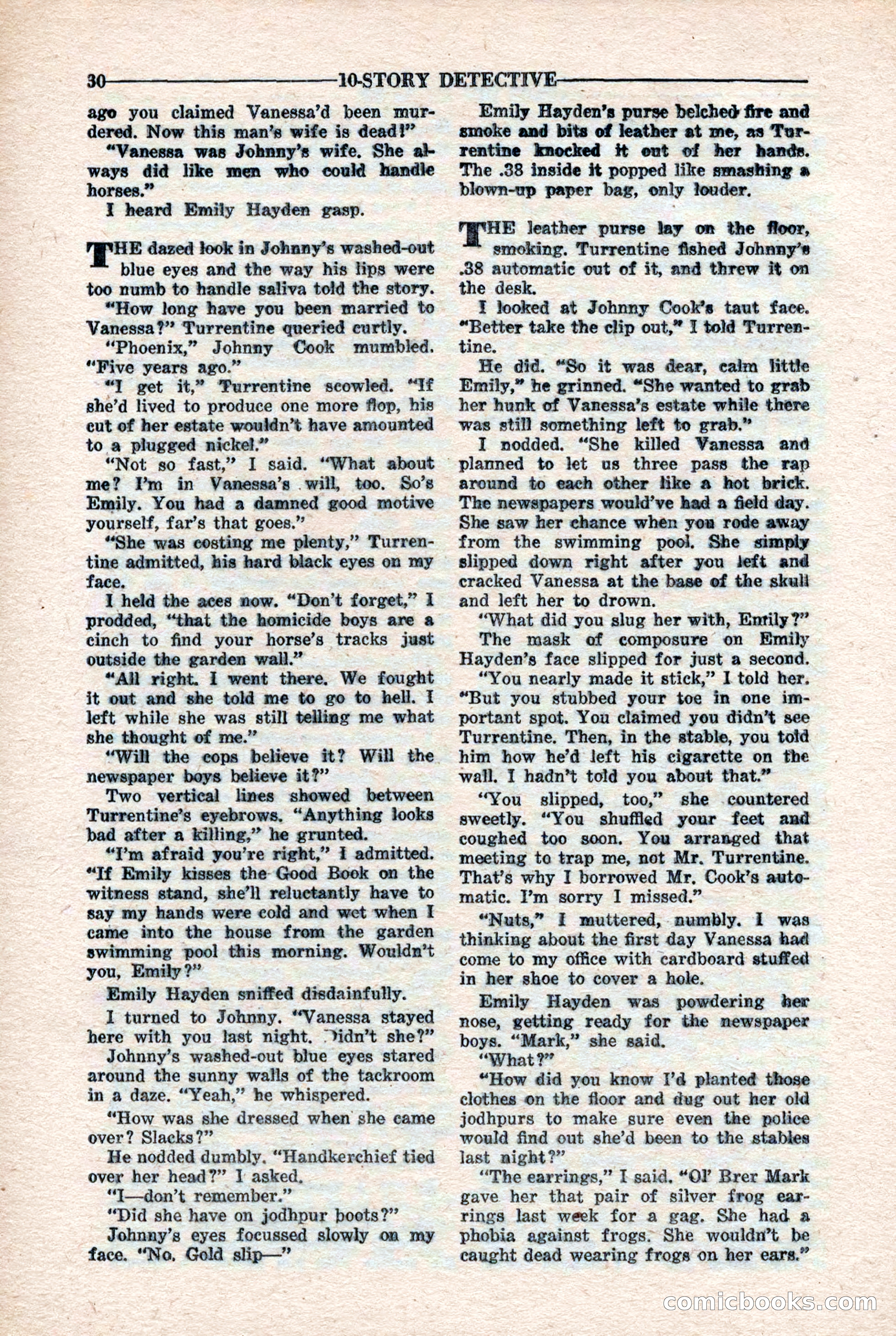 10-Story Detective Magazine, April 1946 — page 32 of 84
