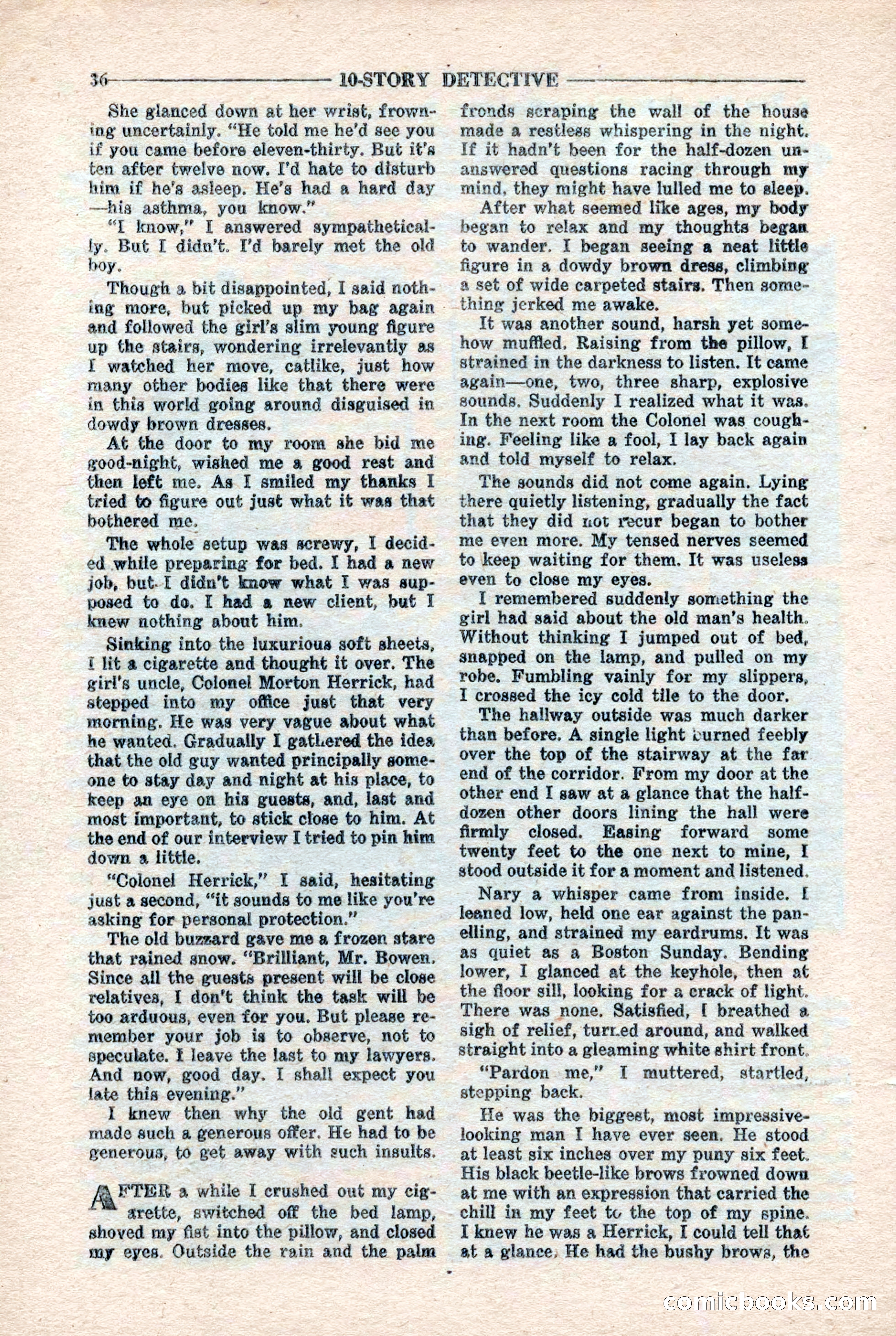 10-Story Detective Magazine, April 1946 — page 38 of 84