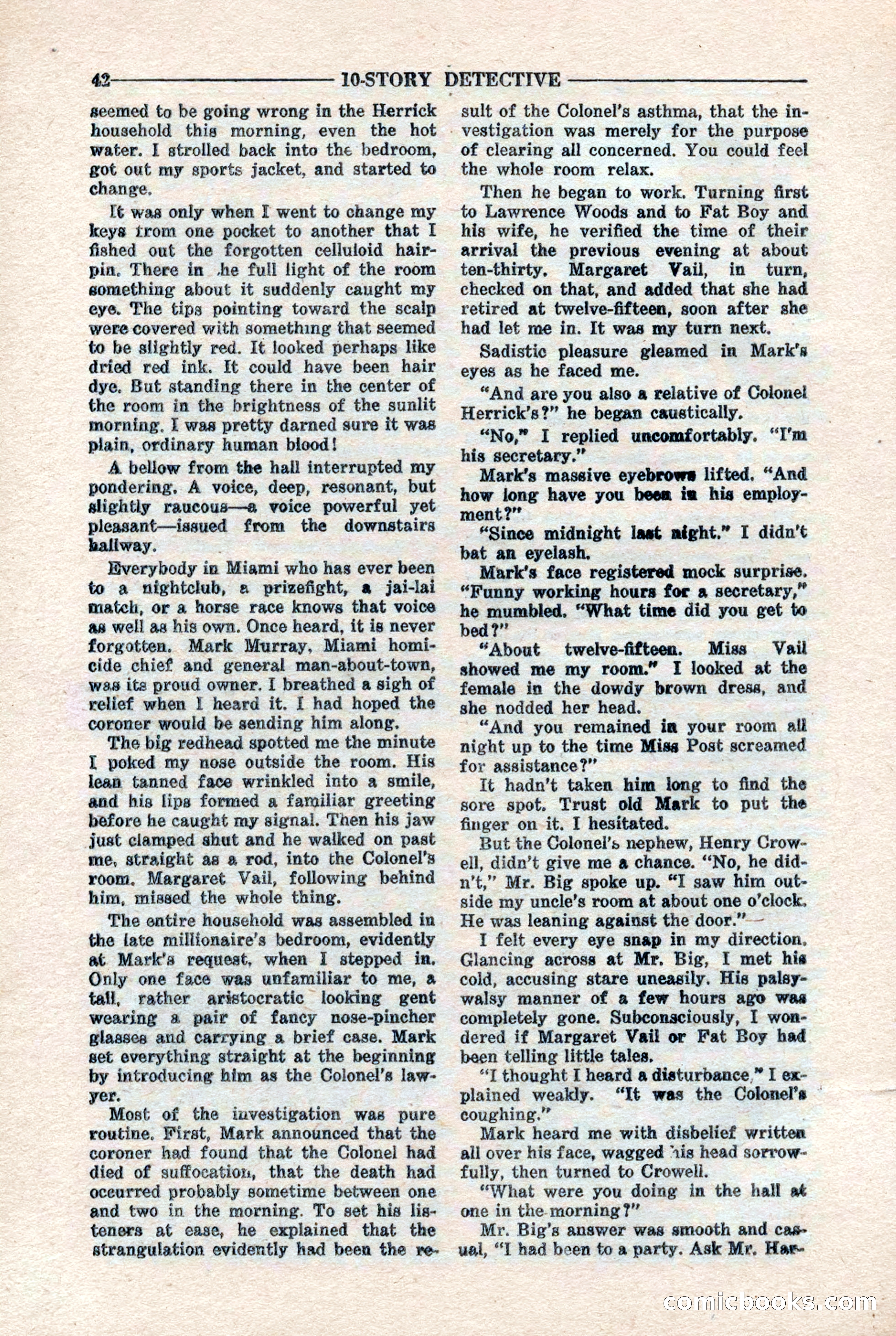 10-Story Detective Magazine, April 1946 — page 44 of 84