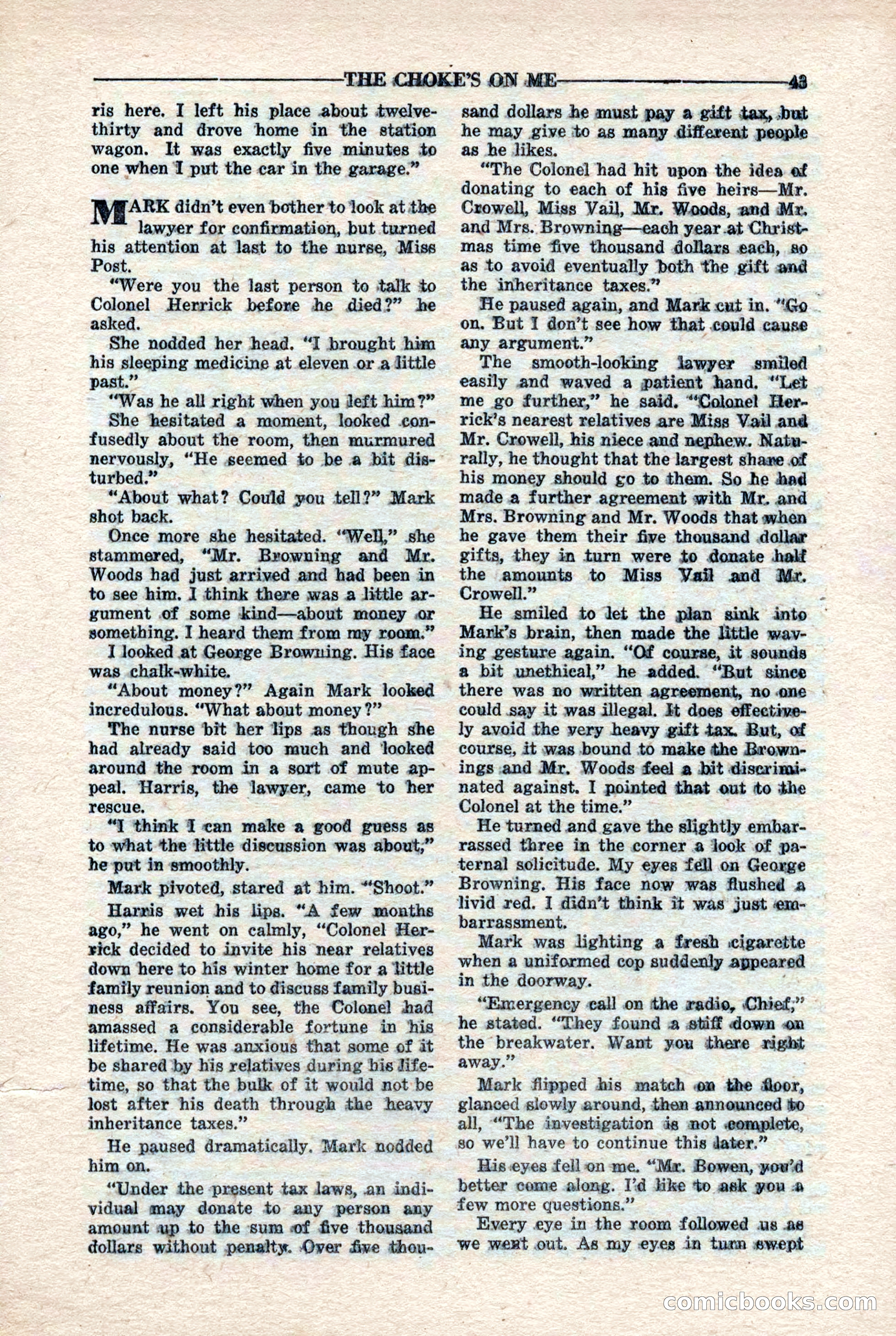 10-Story Detective Magazine, April 1946 — page 45 of 84