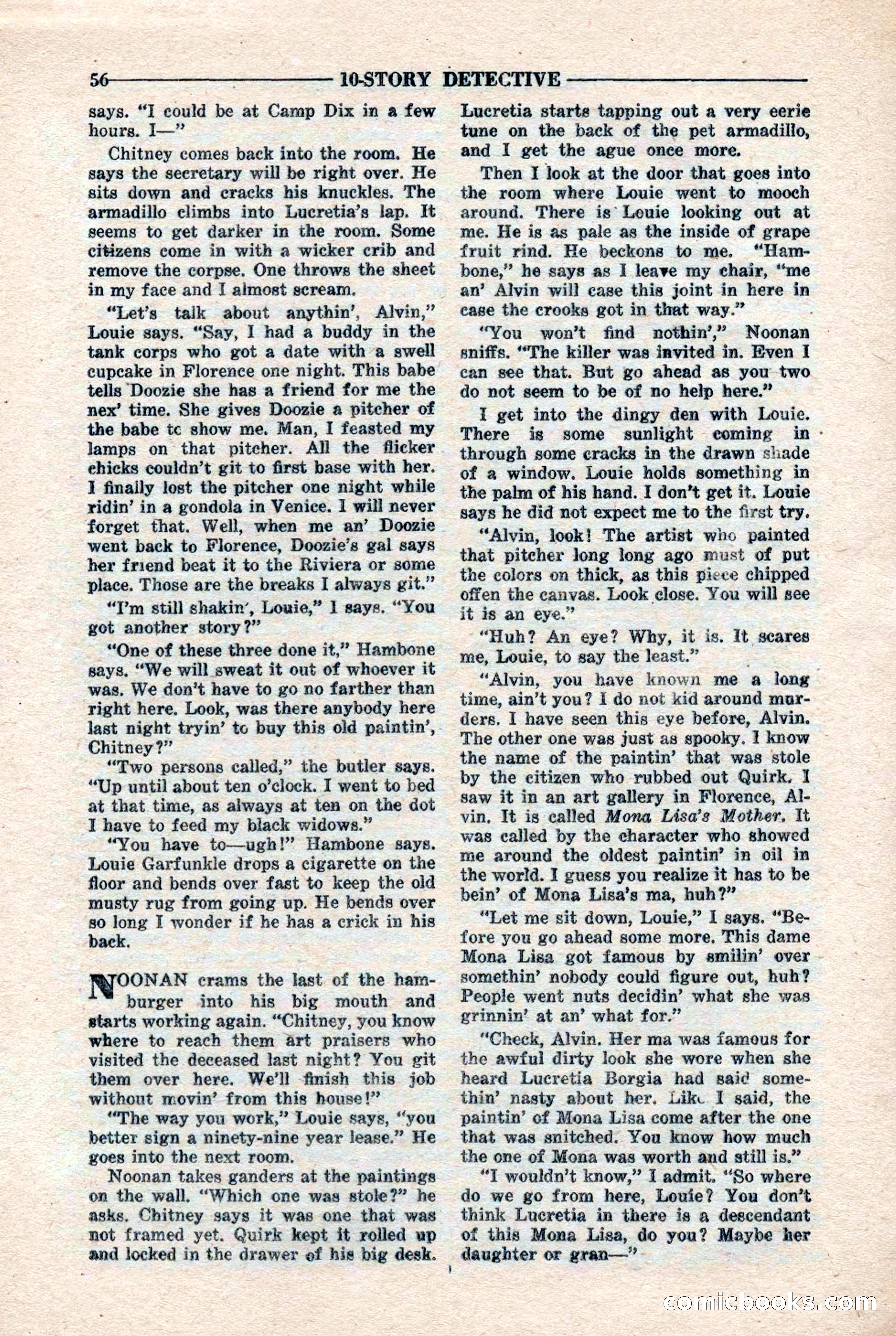 10-Story Detective Magazine, April 1946 — page 58 of 84