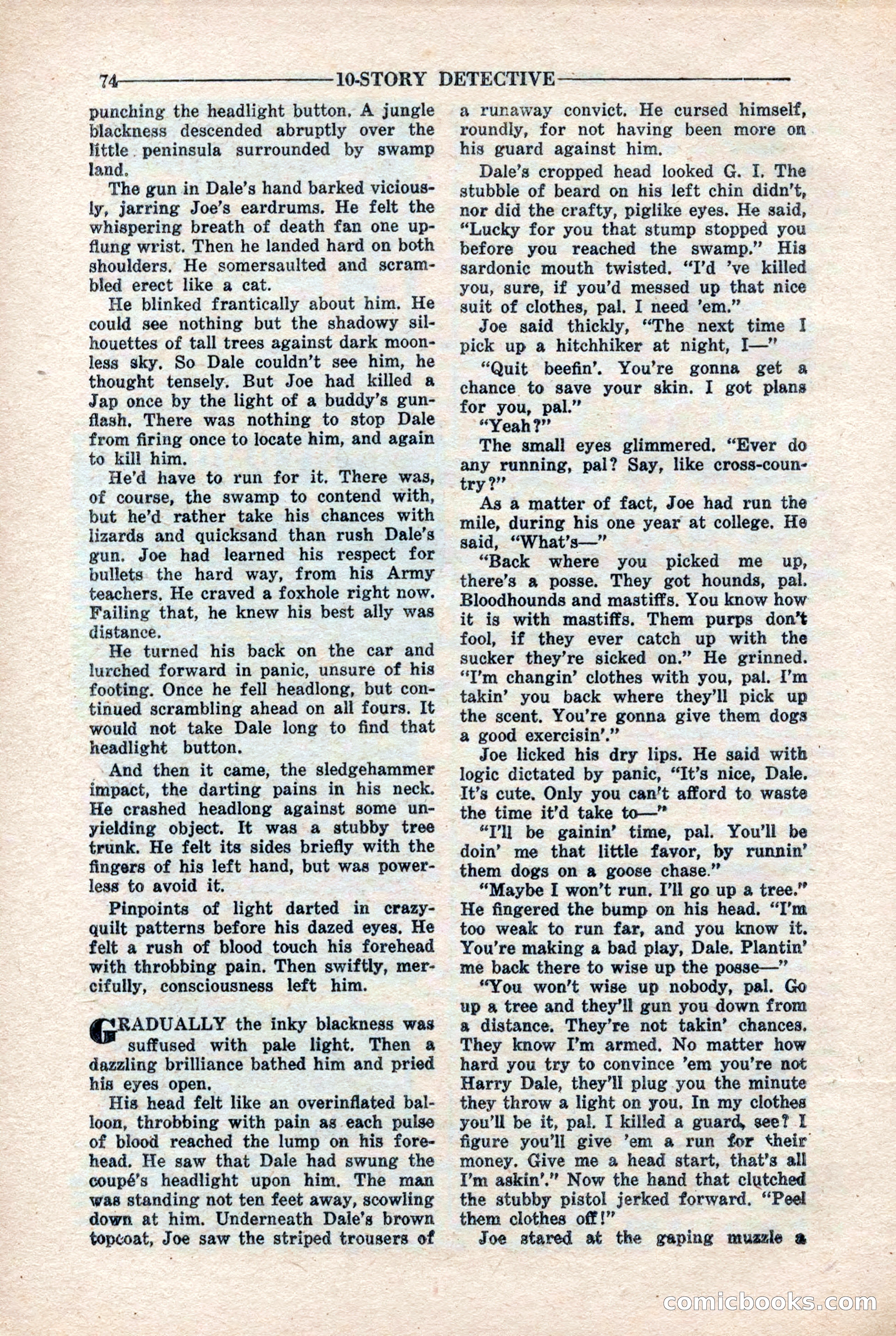 10-Story Detective Magazine, April 1946 — page 76 of 84