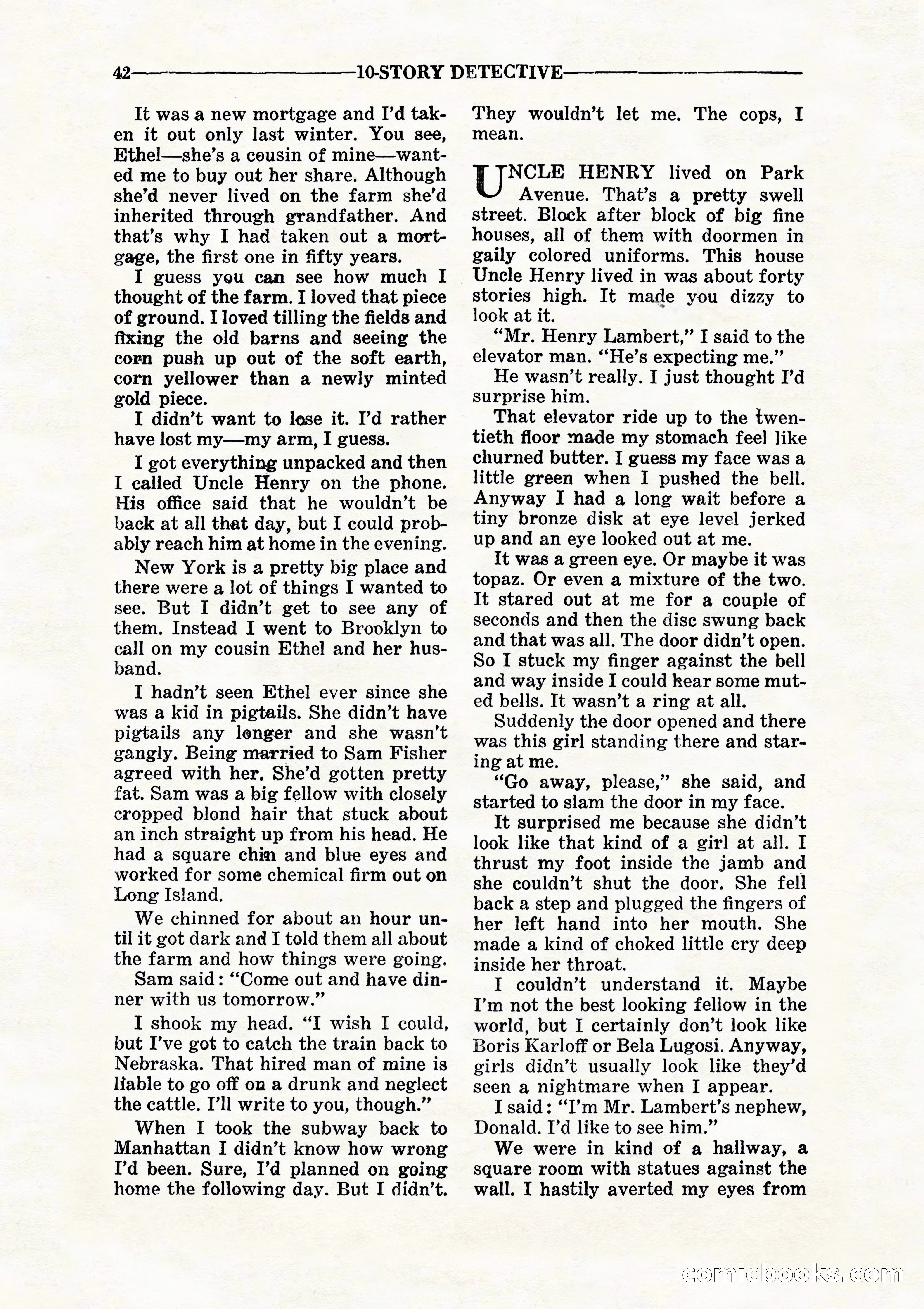 10 Story Detective, July 1942 — page 44 of 116