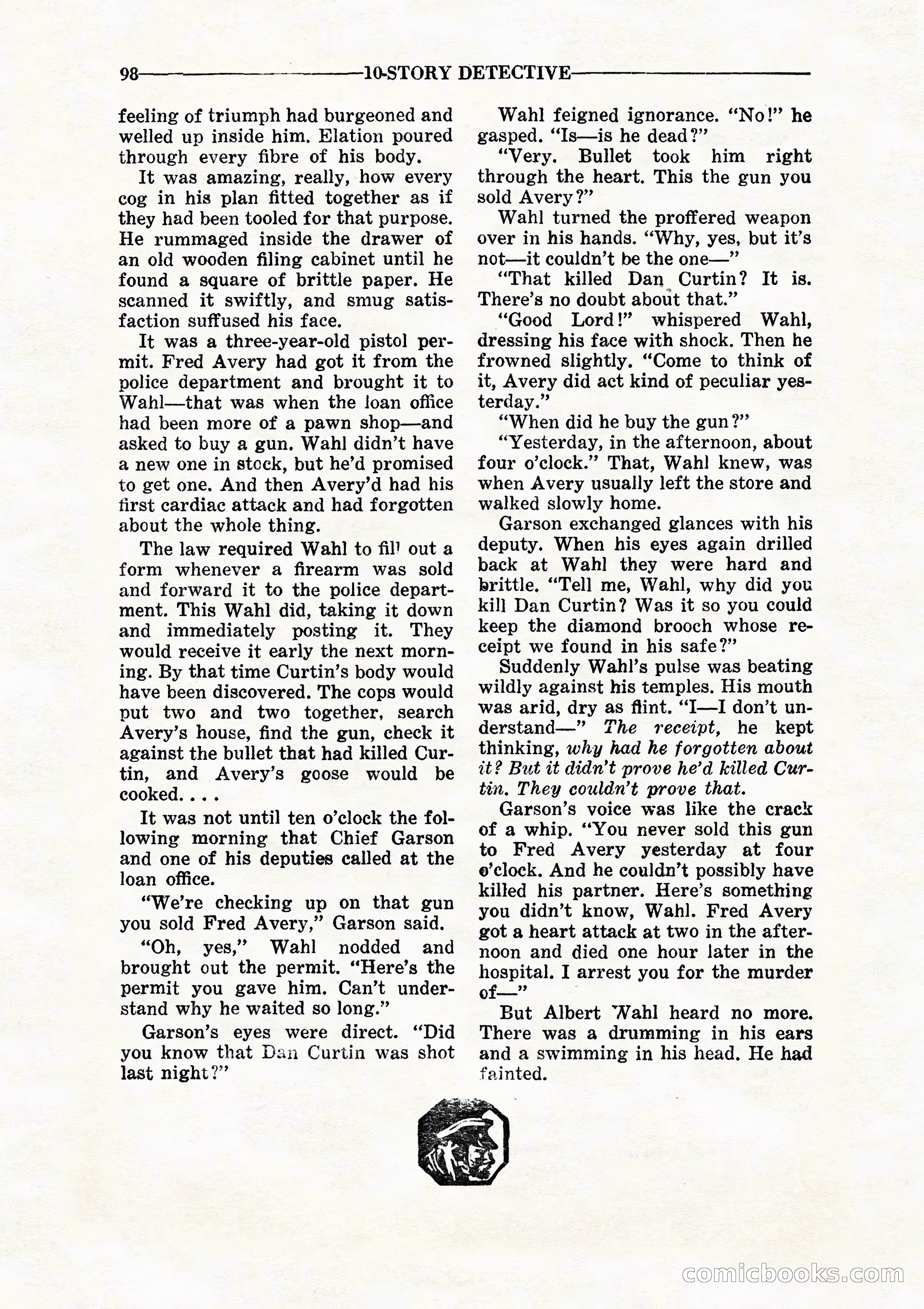 10 Story Detective, July 1942 — page 100 of 116