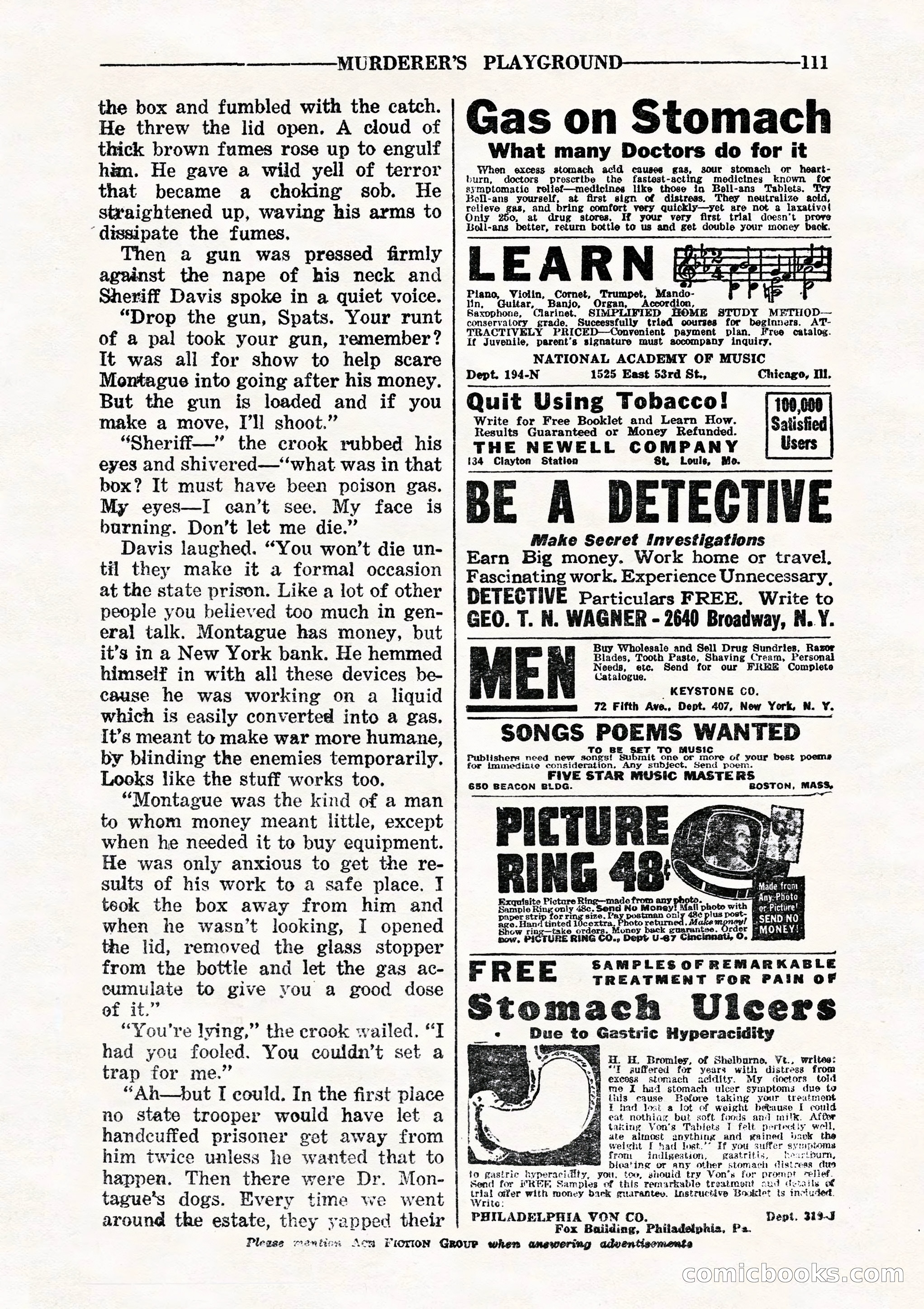 10 Story Detective, July 1942 — page 113 of 116