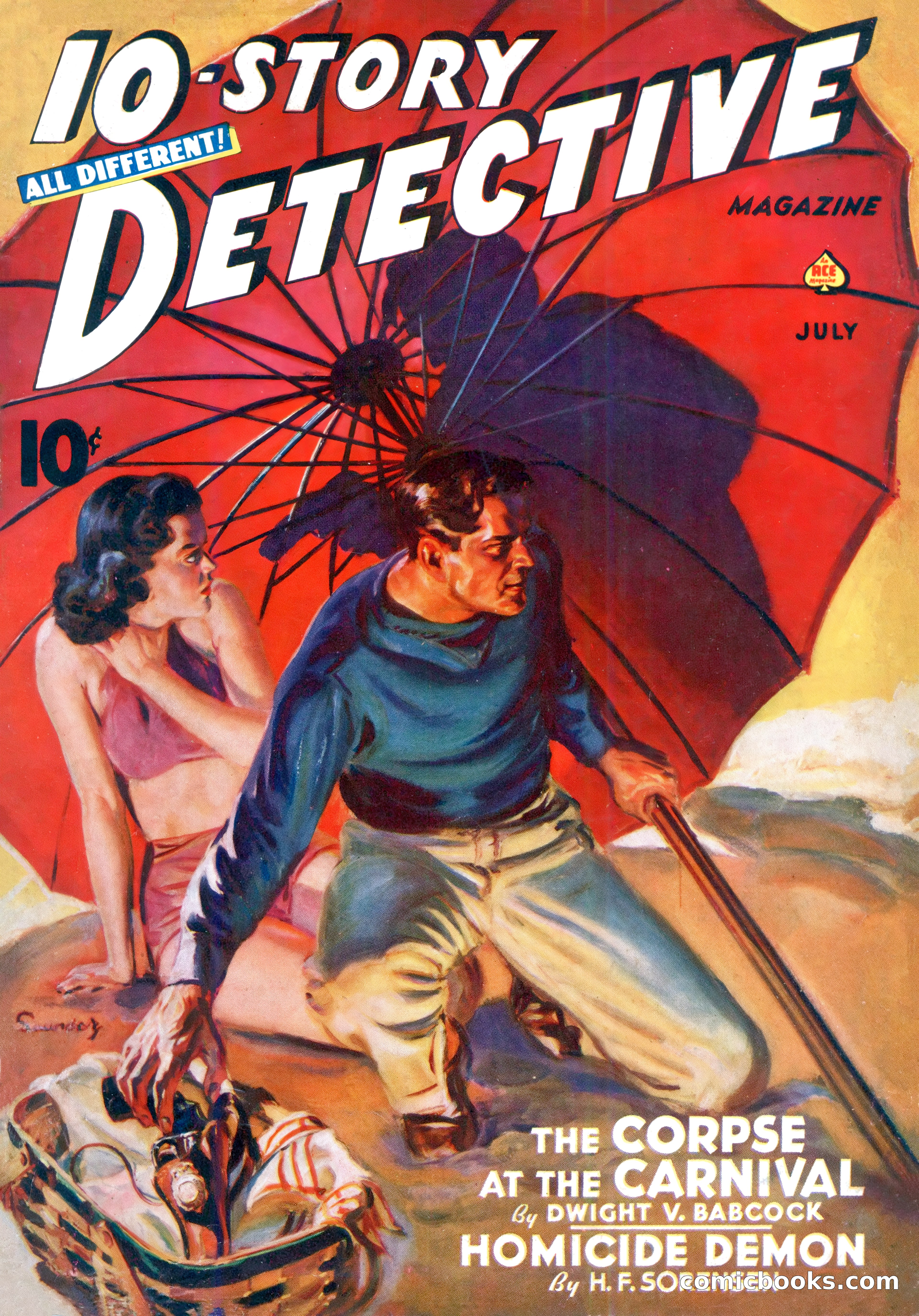 10-Story Detective Magazine Cover