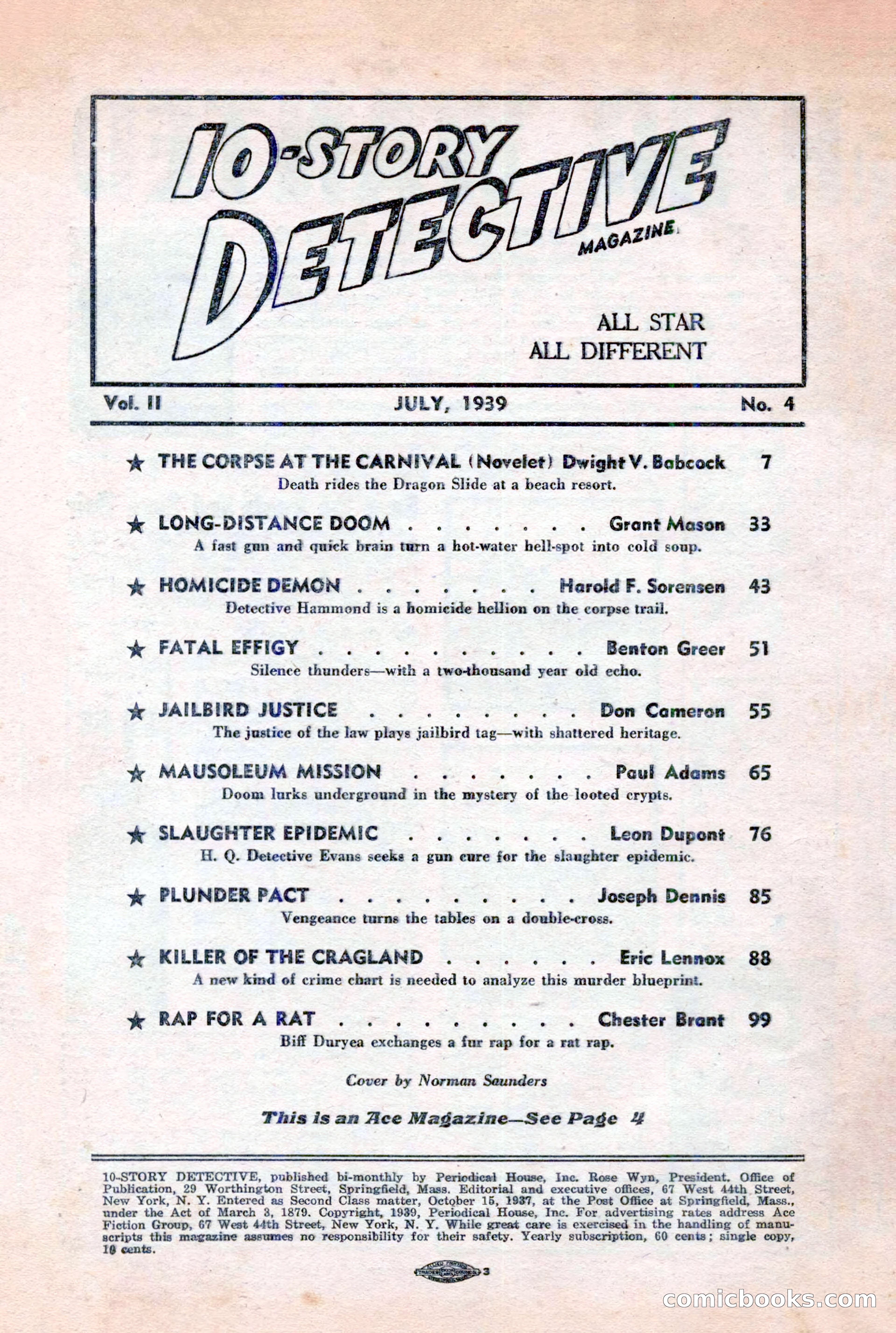 10-Story Detective Magazine Cover — page 4 of 116