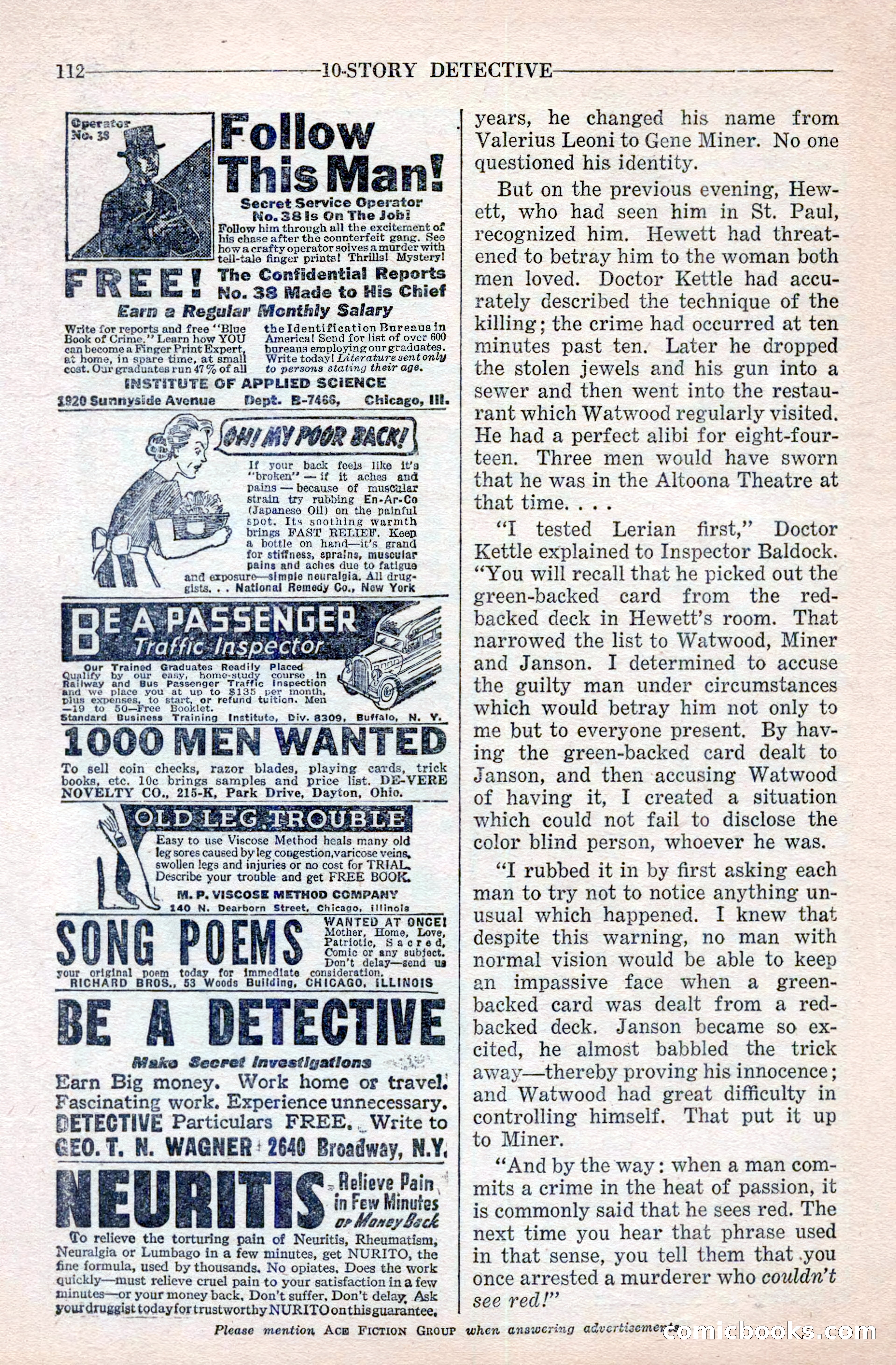 10-Story Detective Magazine Cover — page 114 of 116
