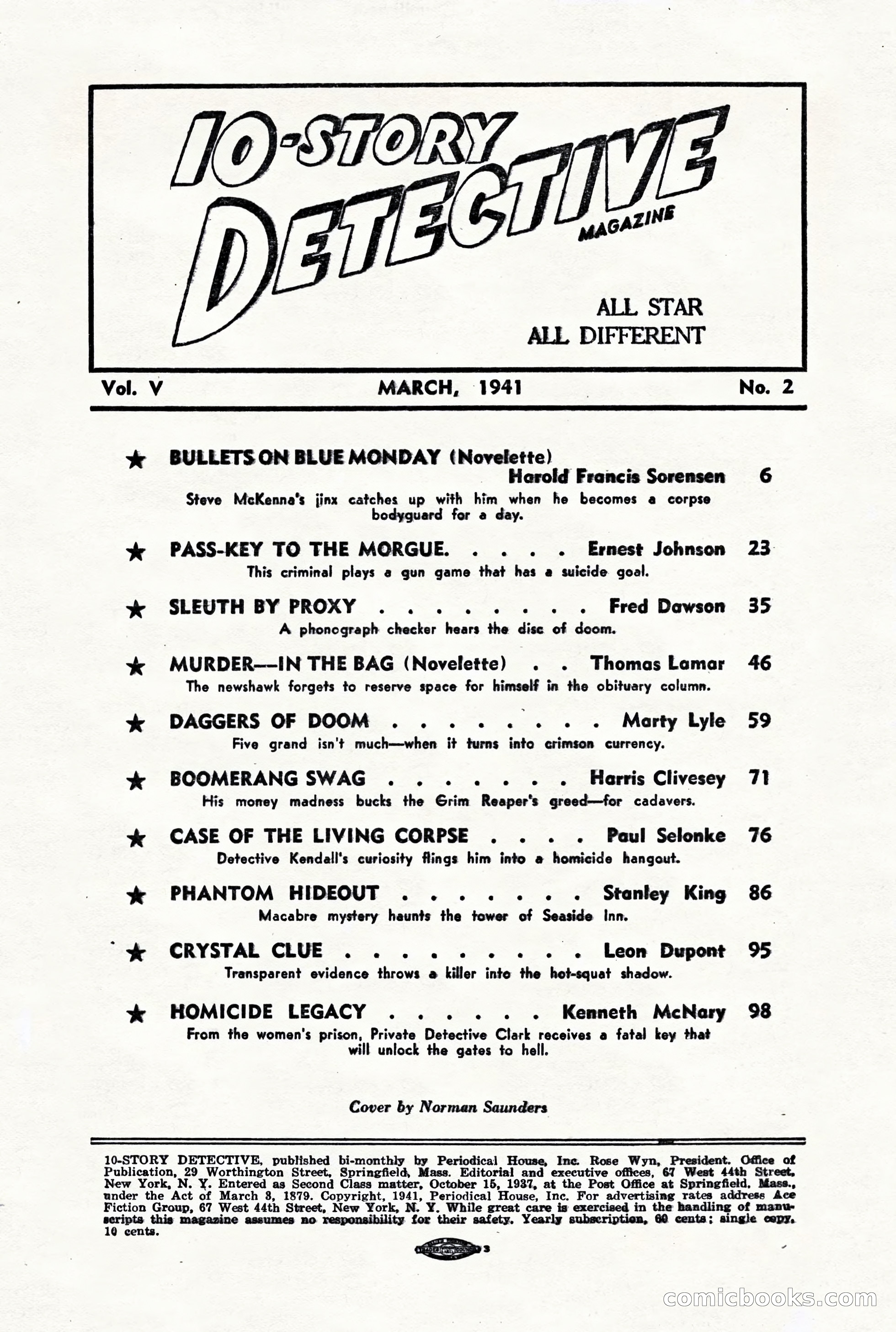 10-Story Detective, March 1941 — page 4 of 116