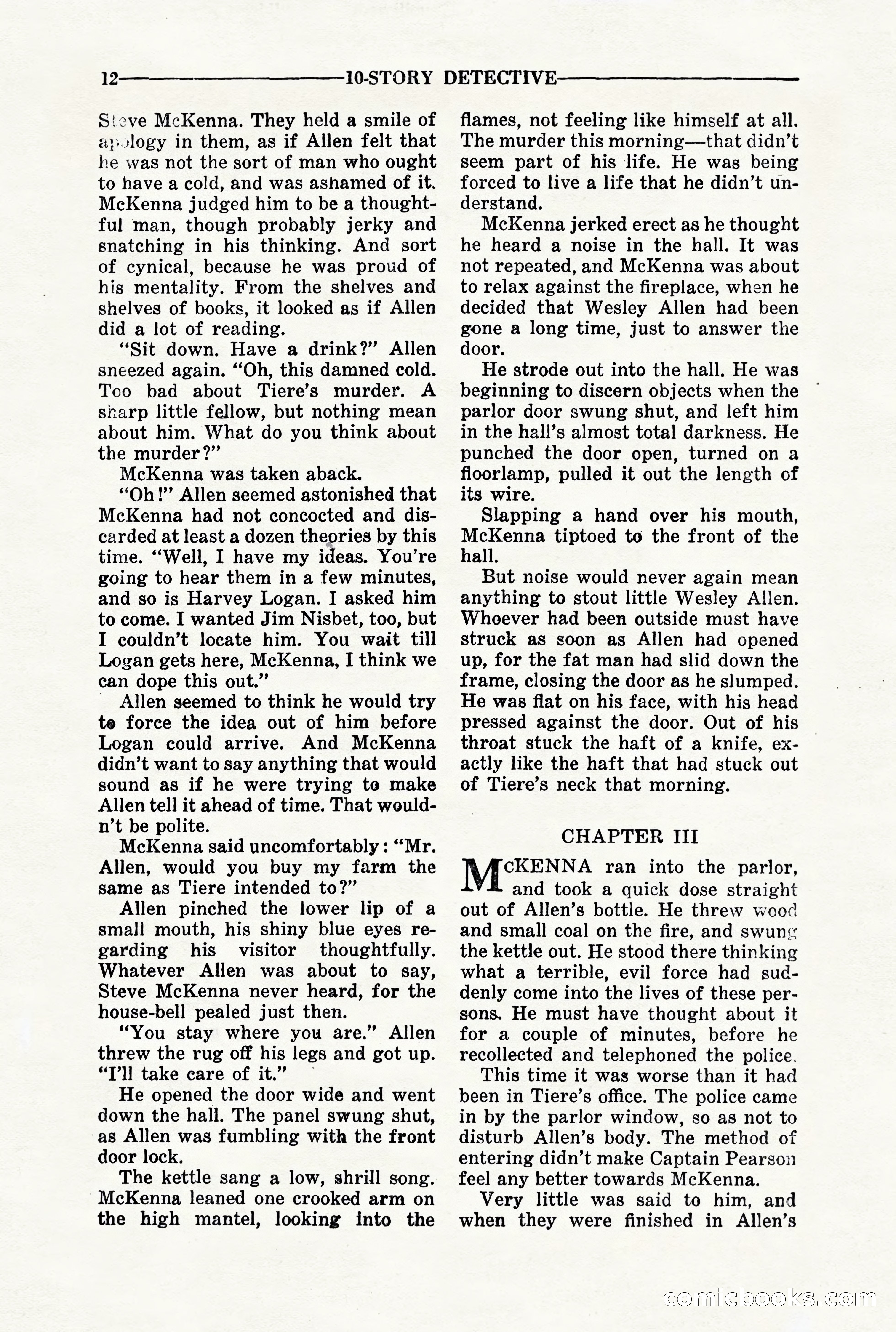 10-Story Detective, March 1941 — page 14 of 116
