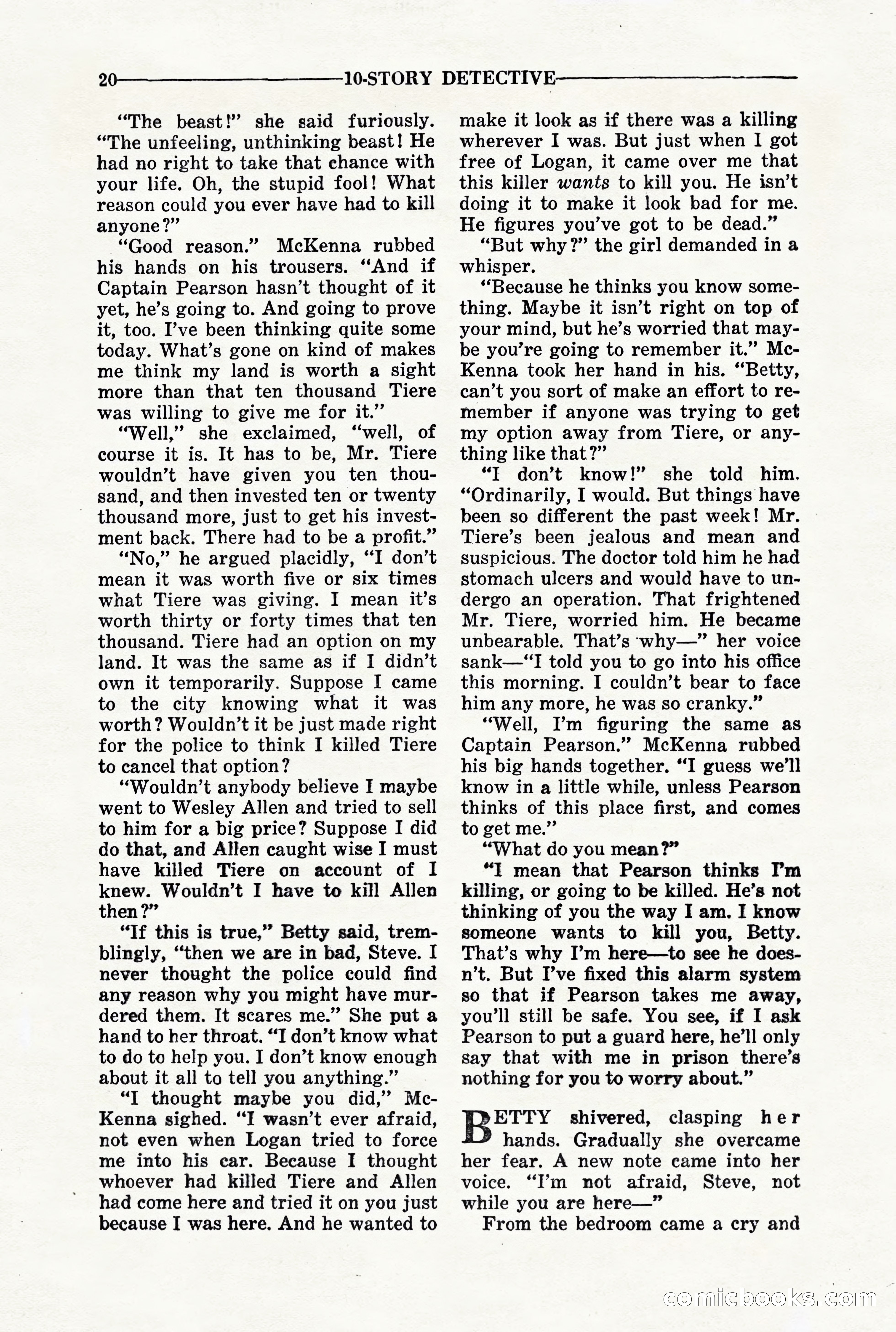 10-Story Detective, March 1941 — page 22 of 116