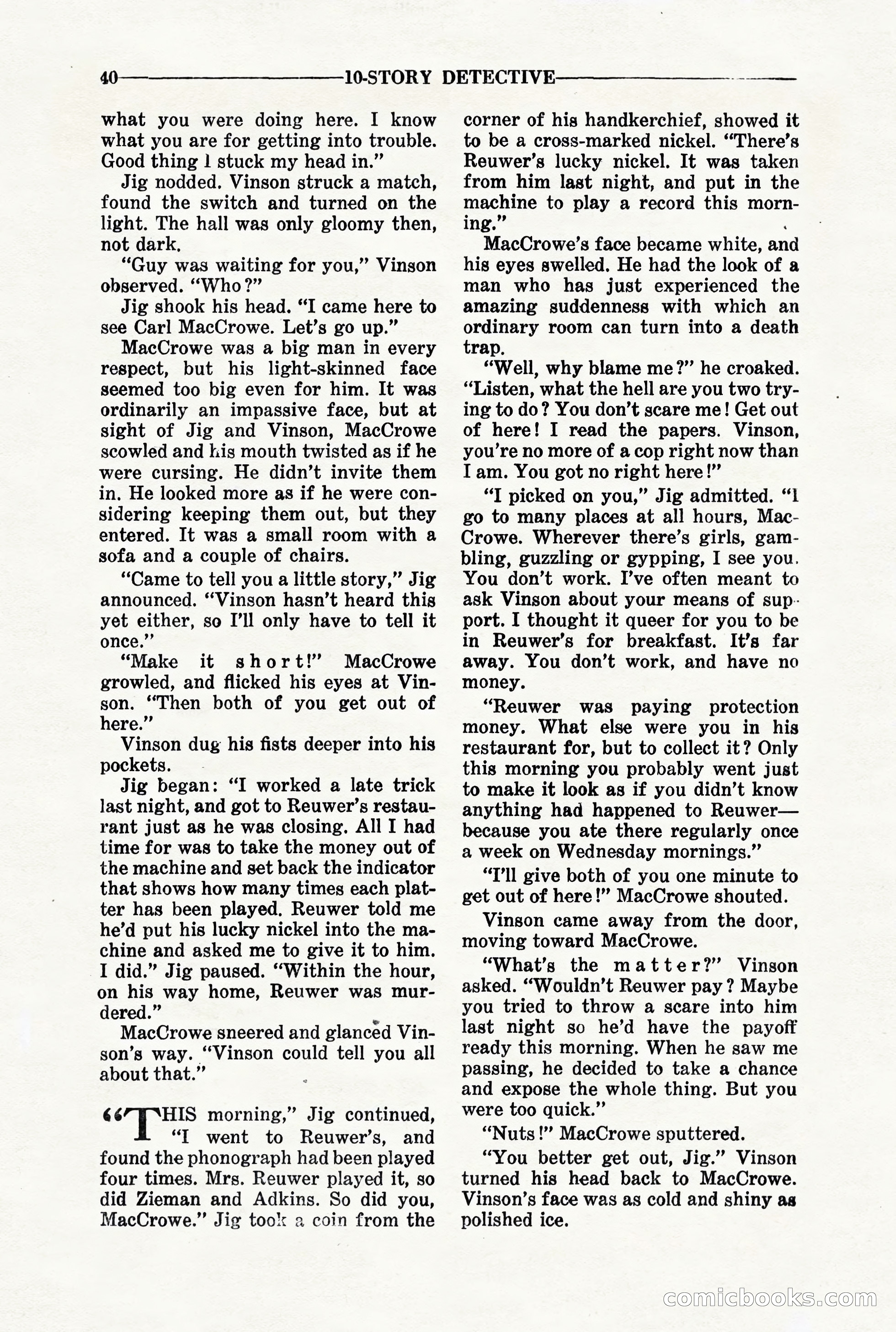 10-Story Detective, March 1941 — page 42 of 116