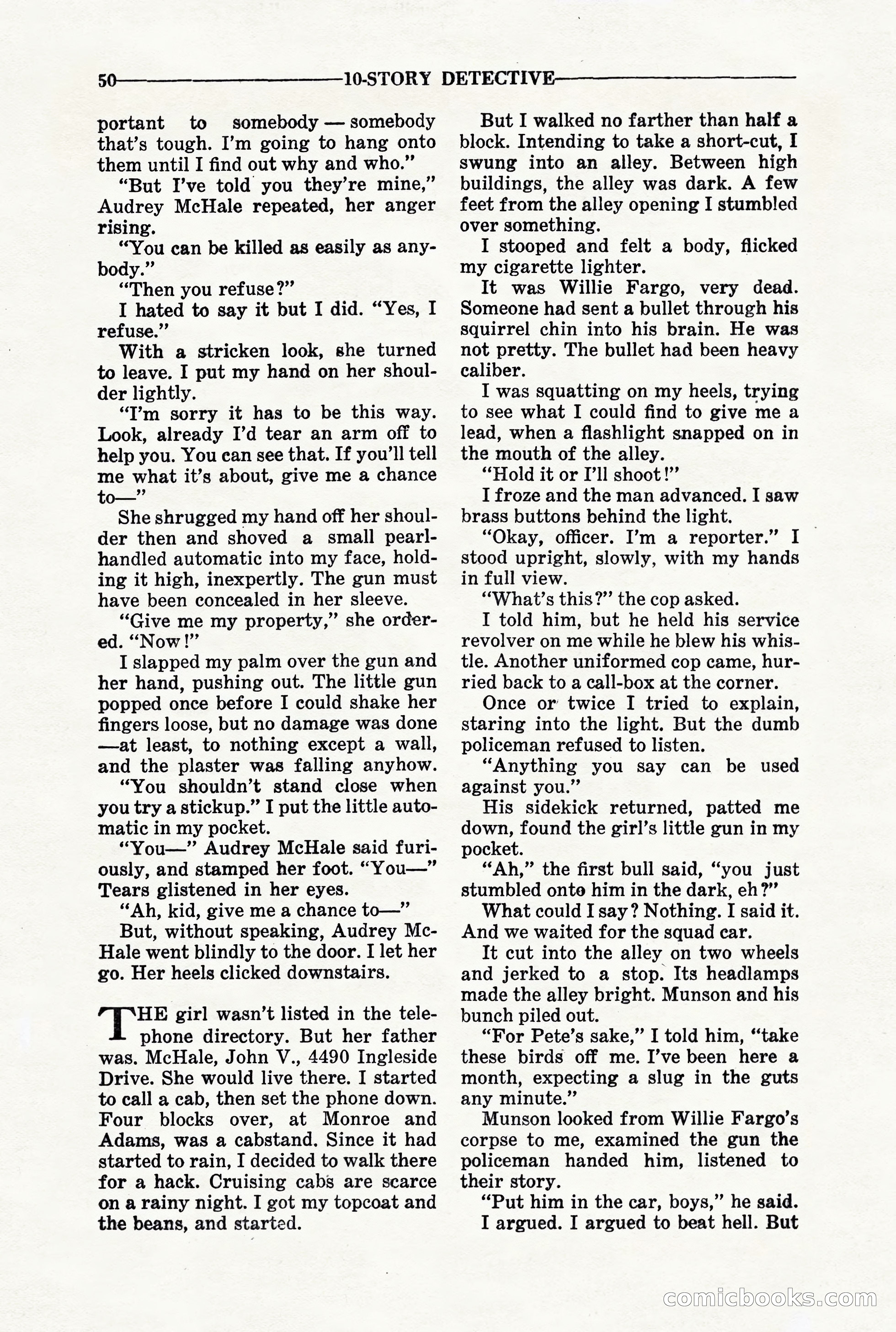 10-Story Detective, March 1941 — page 52 of 116