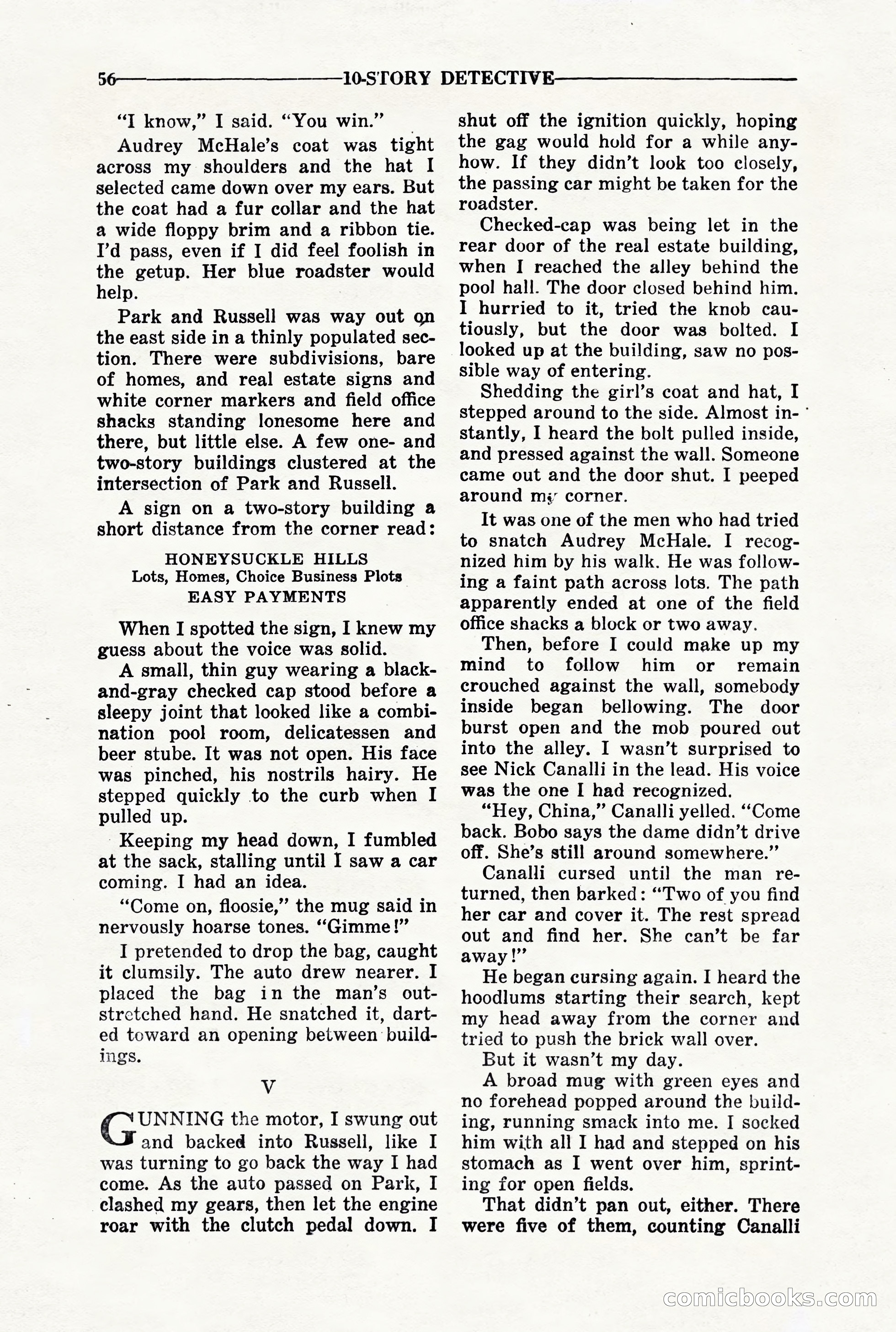 10-Story Detective, March 1941 — page 58 of 116