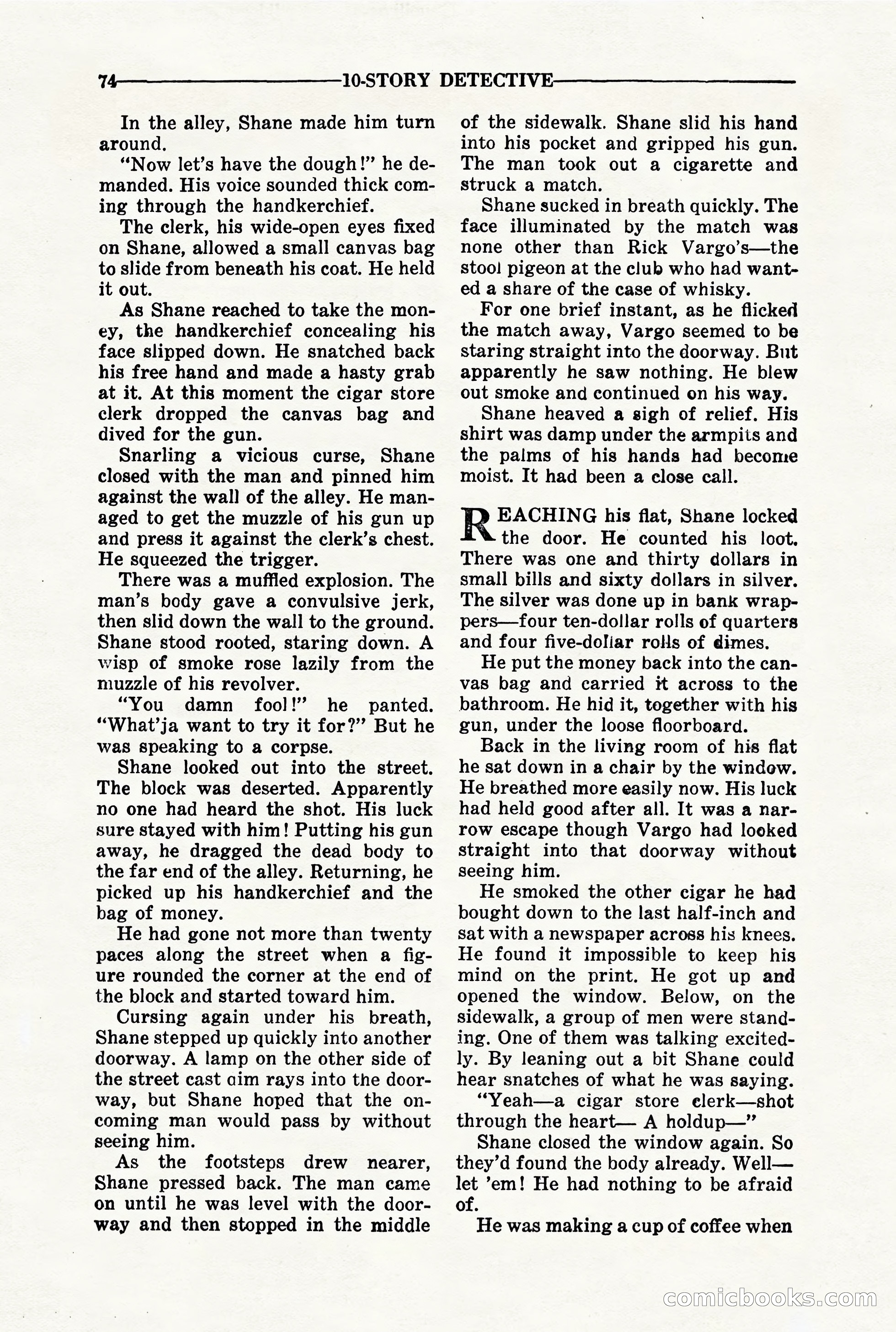 10-Story Detective, March 1941 — page 76 of 116