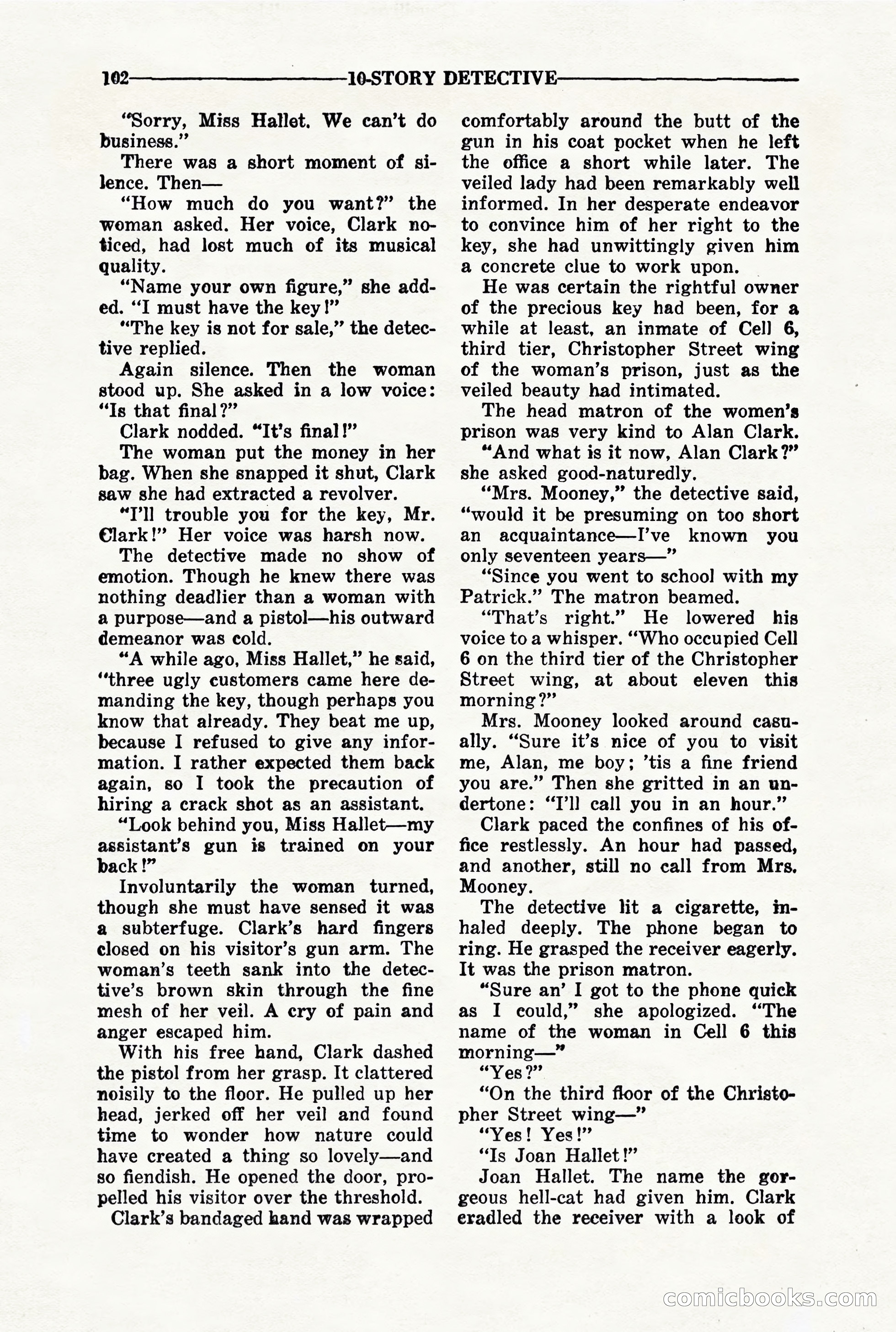 10-Story Detective, March 1941 — page 104 of 116